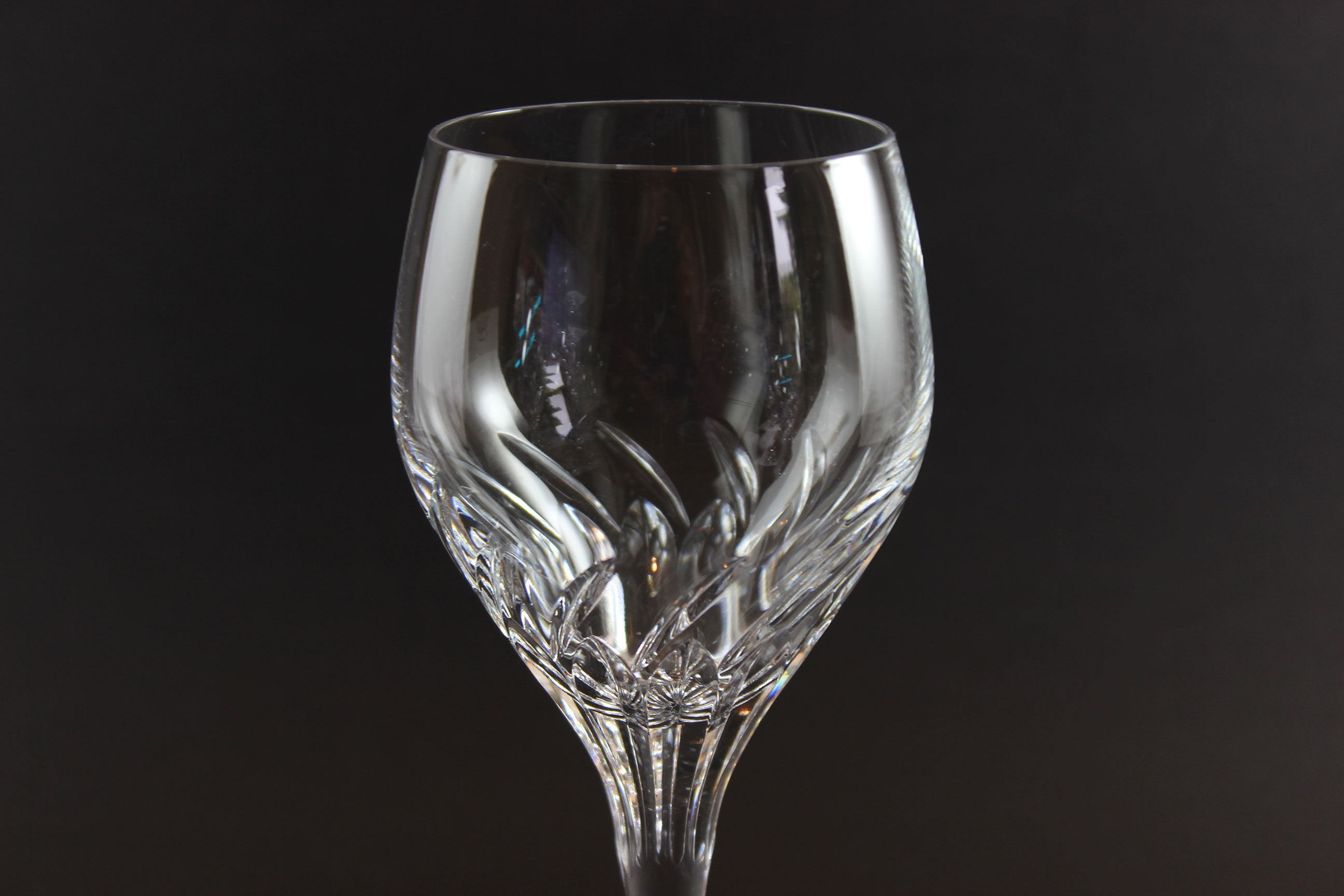 Schott-Zwiesel Crystal, Carousel Pattern, Burgundy Glasses