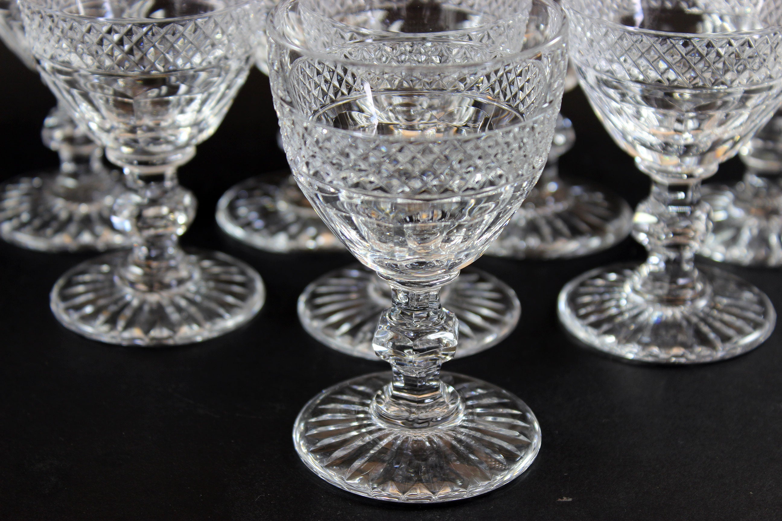 St. Louis Crystal, Trianon Pattern, Claret Wine GlassSt. Louis Crystal, Trianon Pattern, Claret Wine Glass