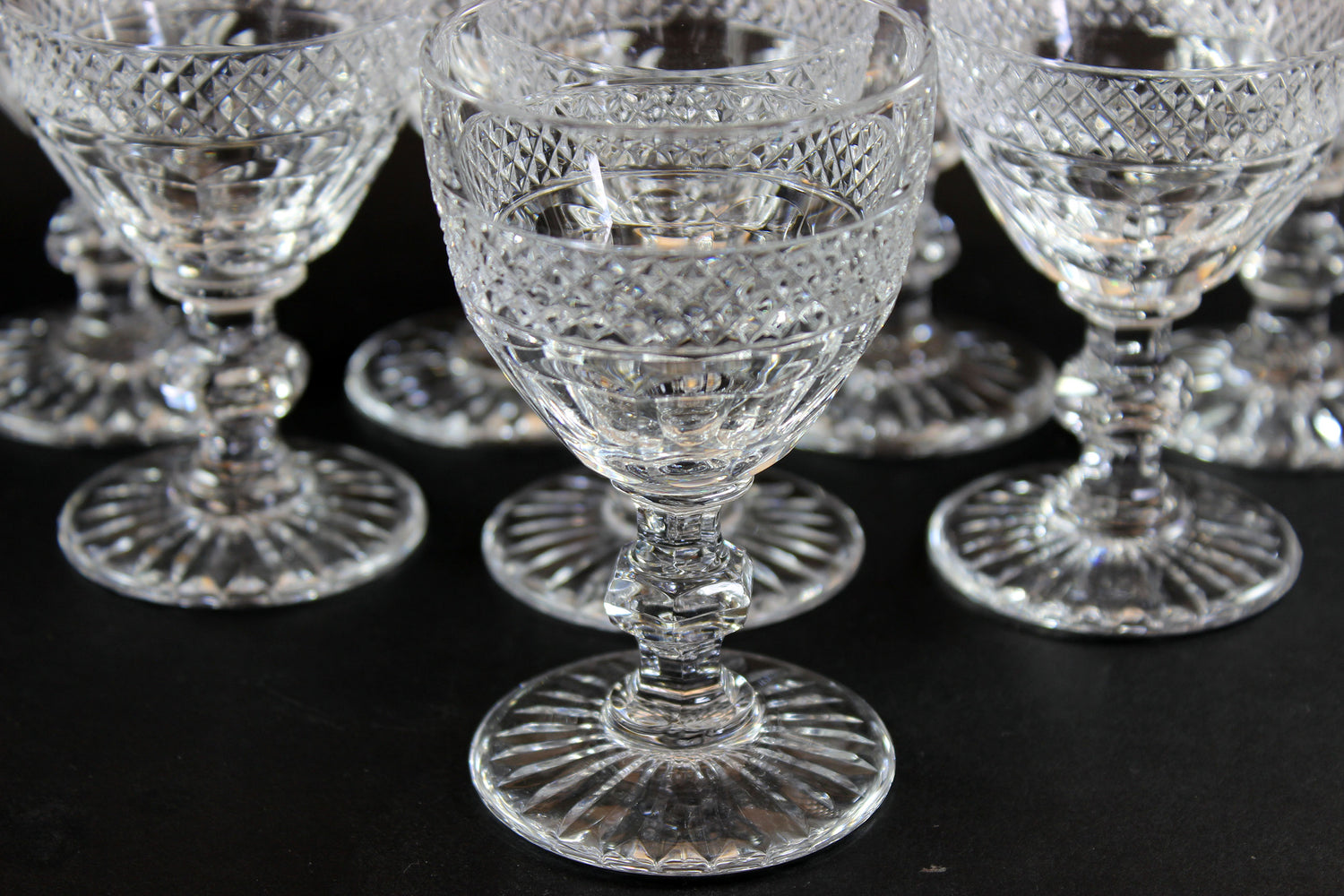 St. Louis Crystal, Trianon Pattern, Claret Wine Glass