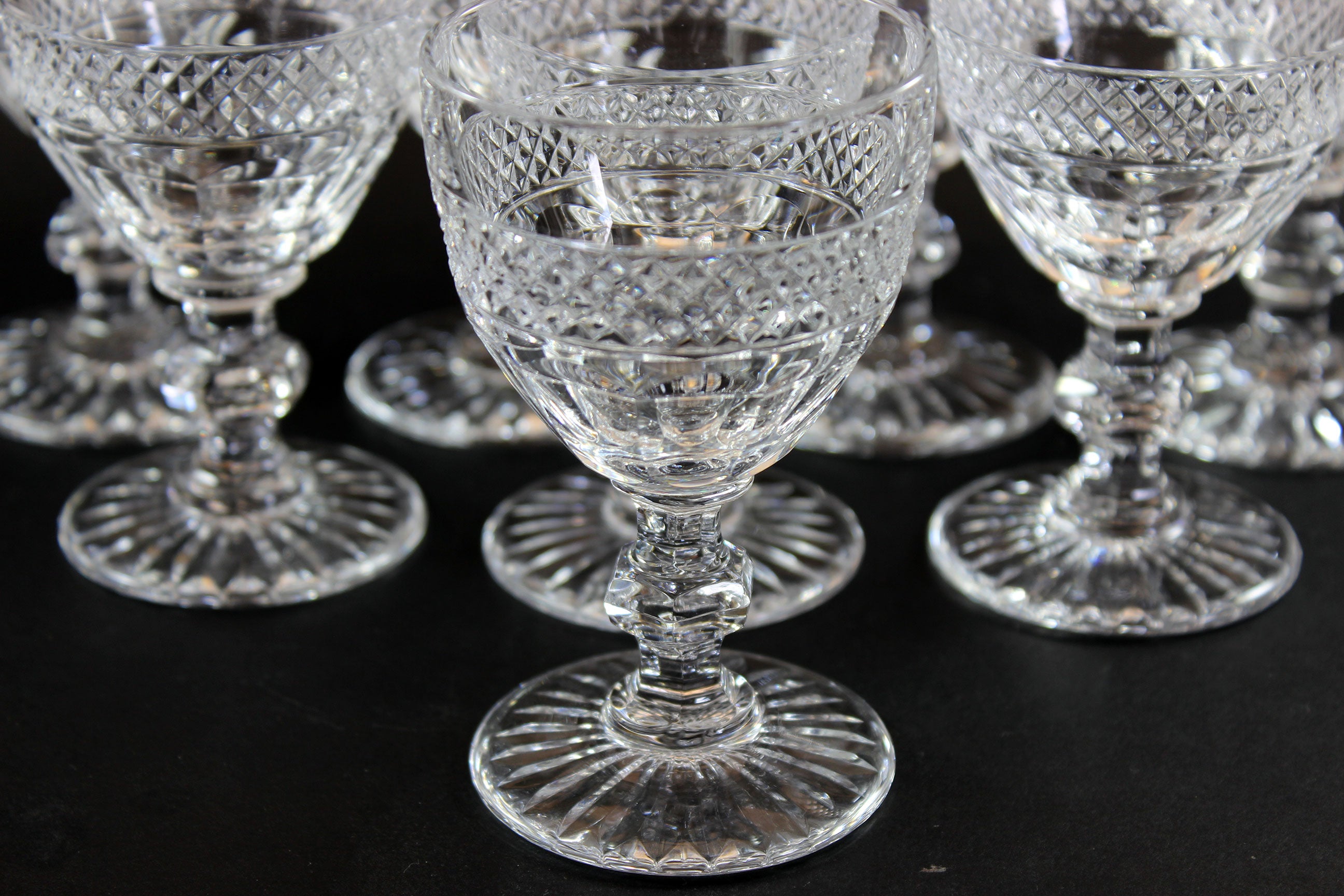 St. Louis Crystal, Trianon Pattern, Claret Wine Glass