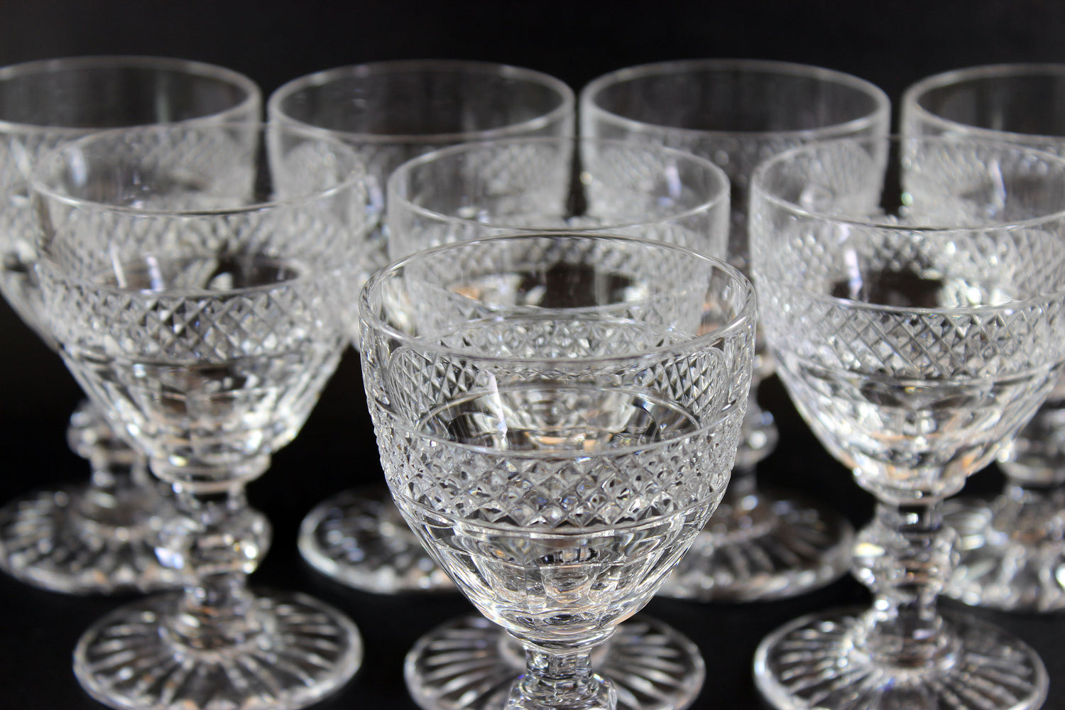 St. Louis Crystal, Trianon Pattern, Claret Wine Glass