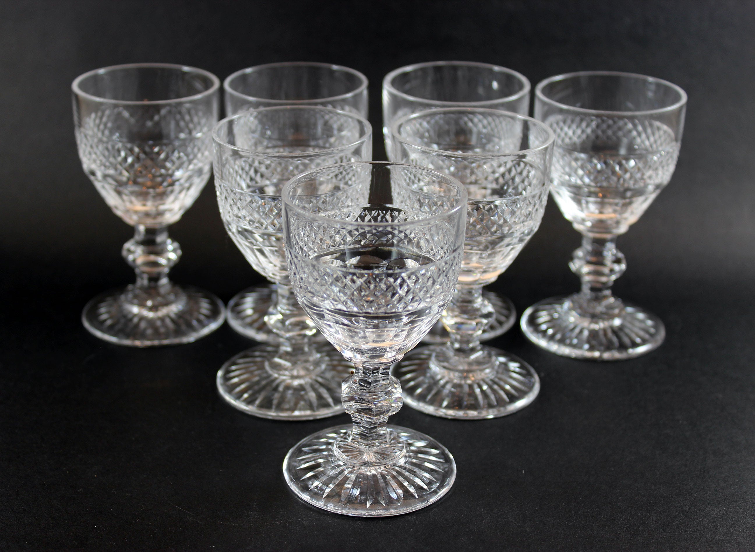 St. Louis Crystal, Trianon Pattern, Sherry or Port Glasses