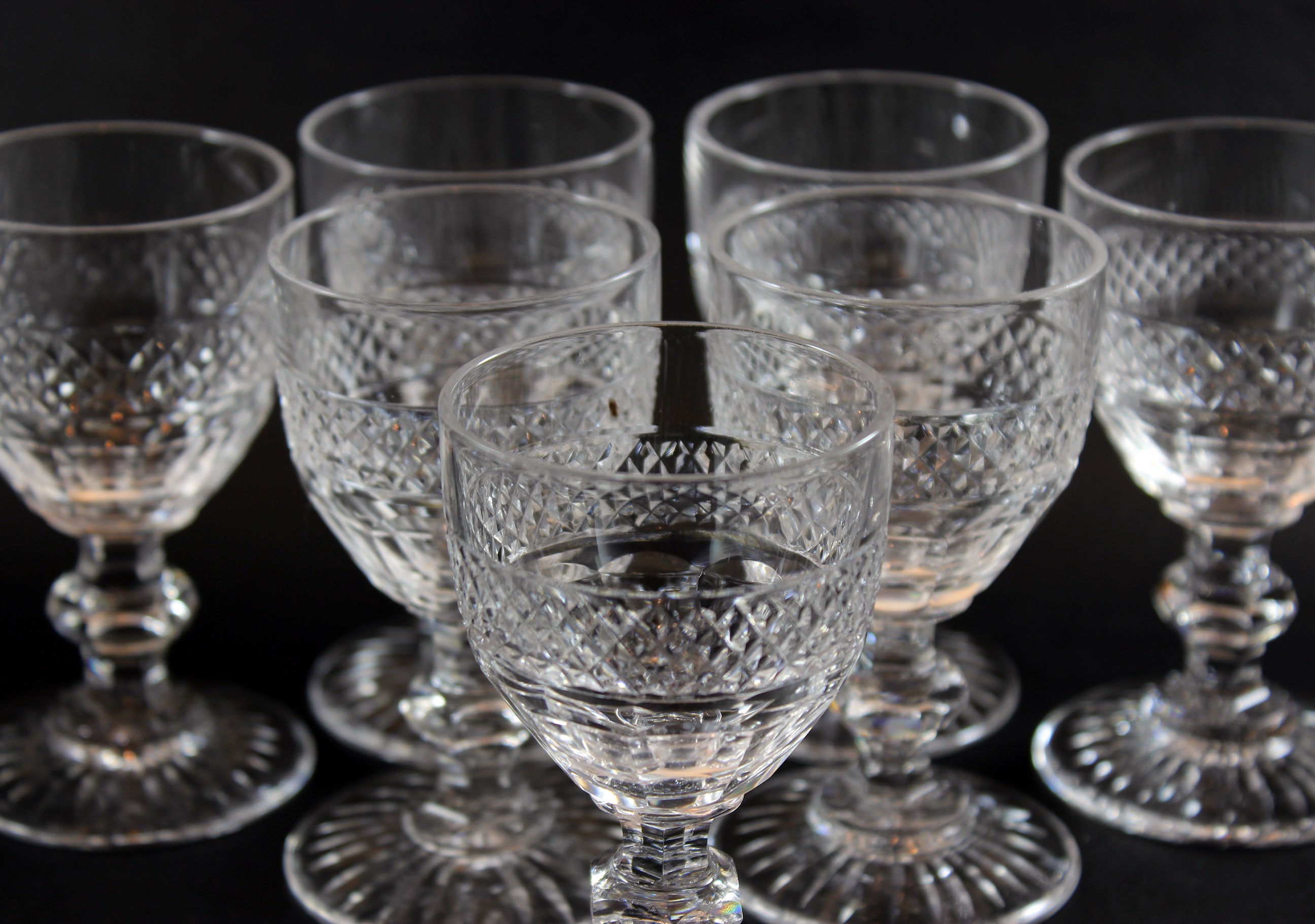 St. Louis Crystal, Trianon Pattern, Sherry or Port Glasses