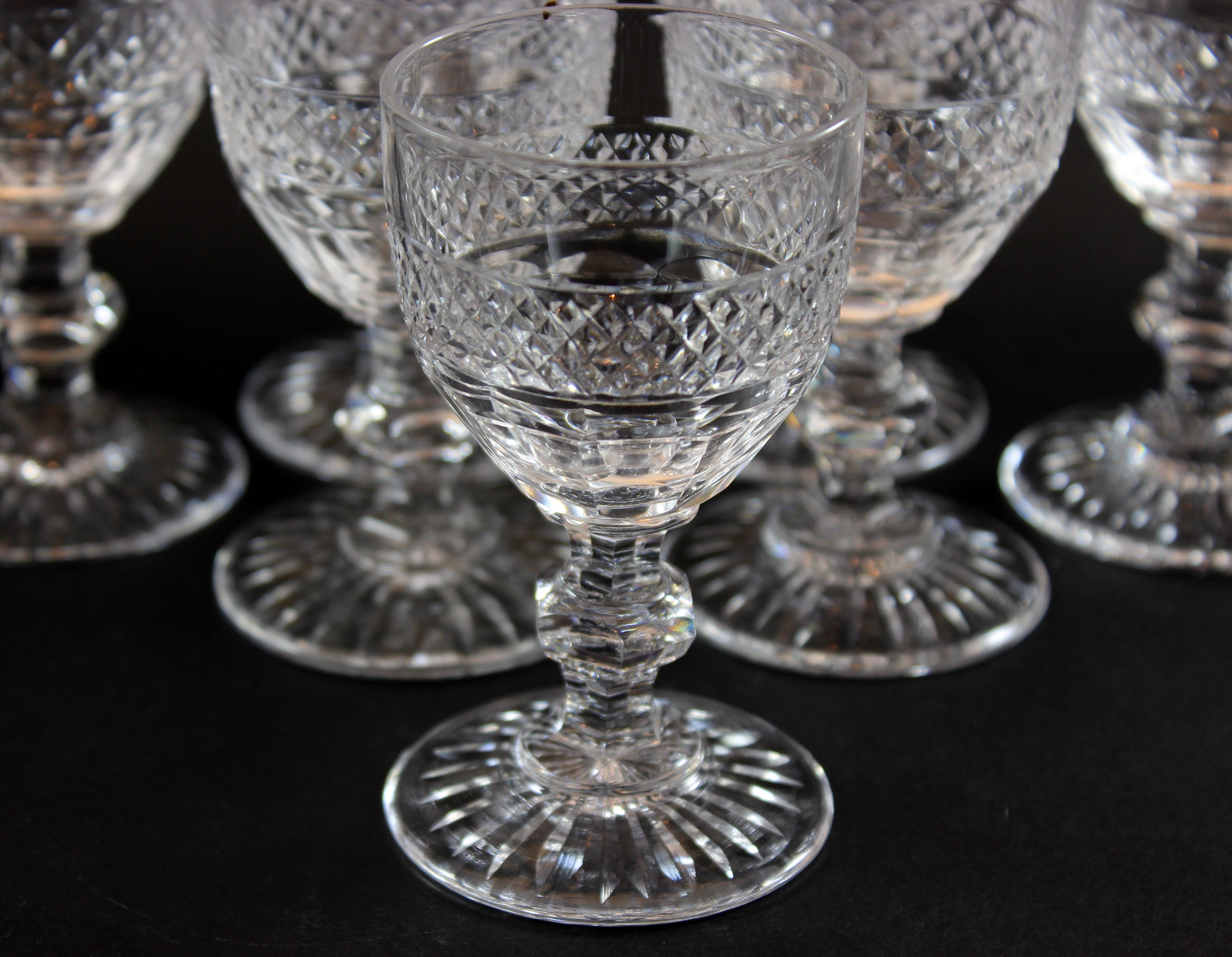 St. Louis Crystal, Trianon Pattern, Sherry or Port Glasses