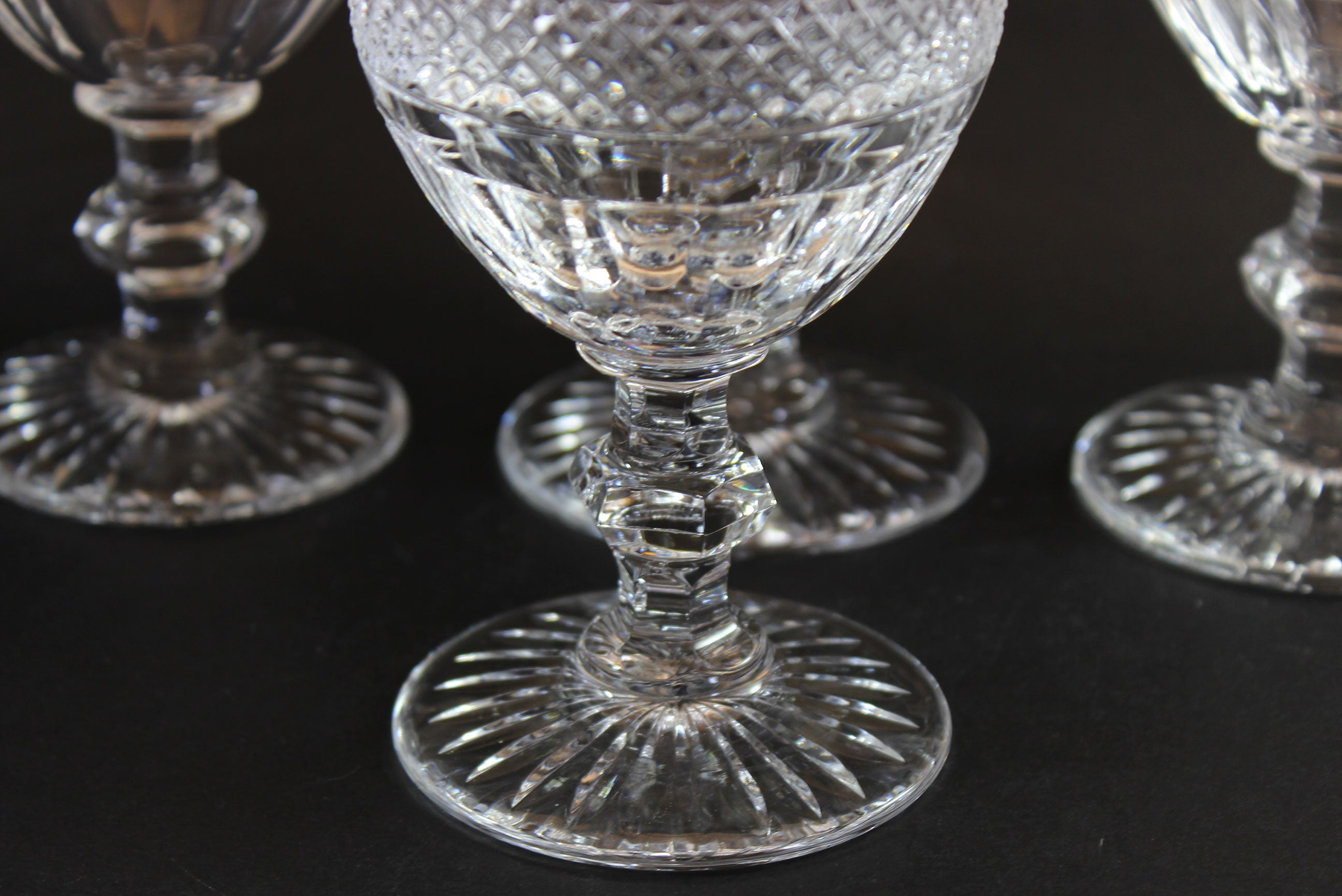 St. Louis Crystal, Trianon Pattern, Continental Goblet
