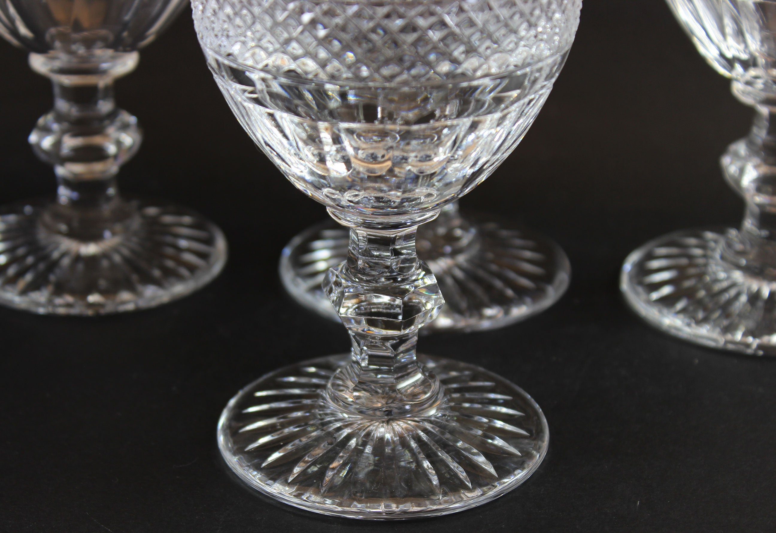 St. Louis Crystal, Trianon Pattern, Continental Goblet