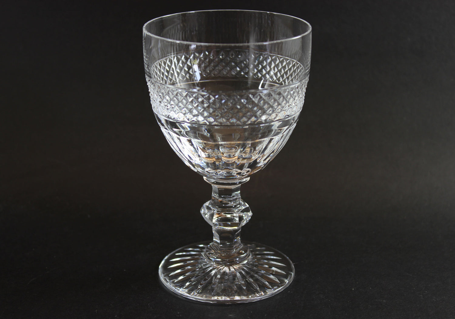 St. Louis Crystal, Trianon Pattern, Continental Goblet