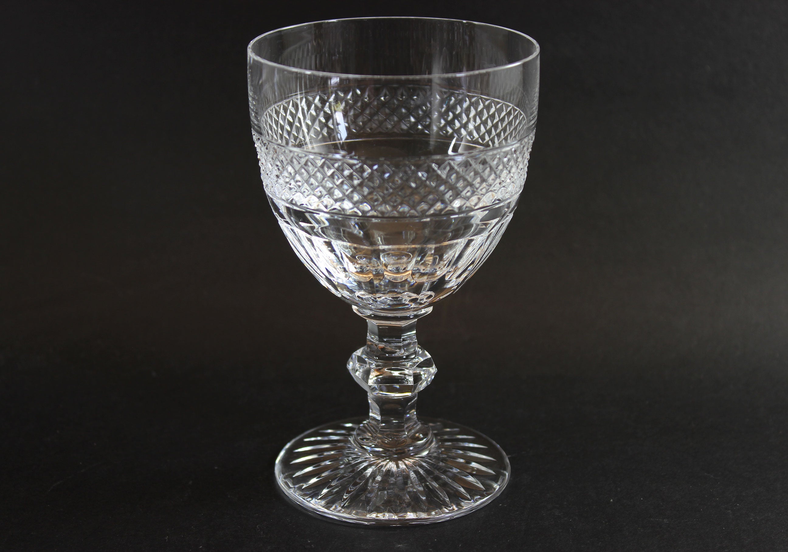 St. Louis Crystal, Trianon Pattern, Continental Goblet