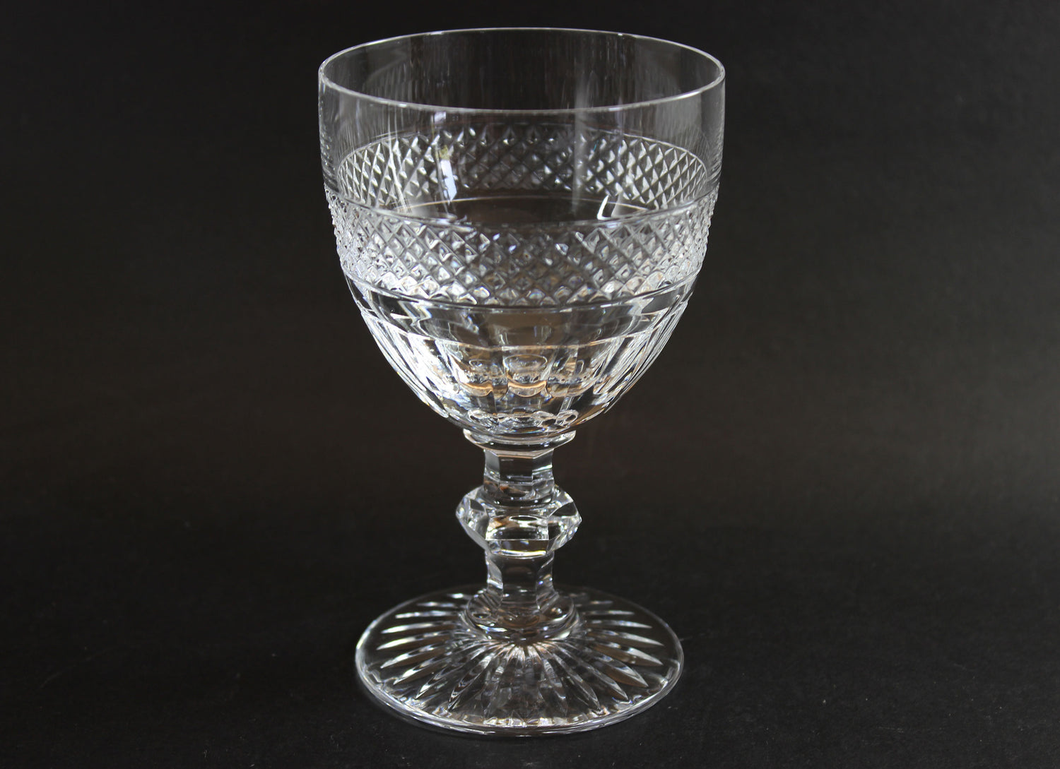 St. Louis Crystal, Trianon Pattern, Continental Goblet