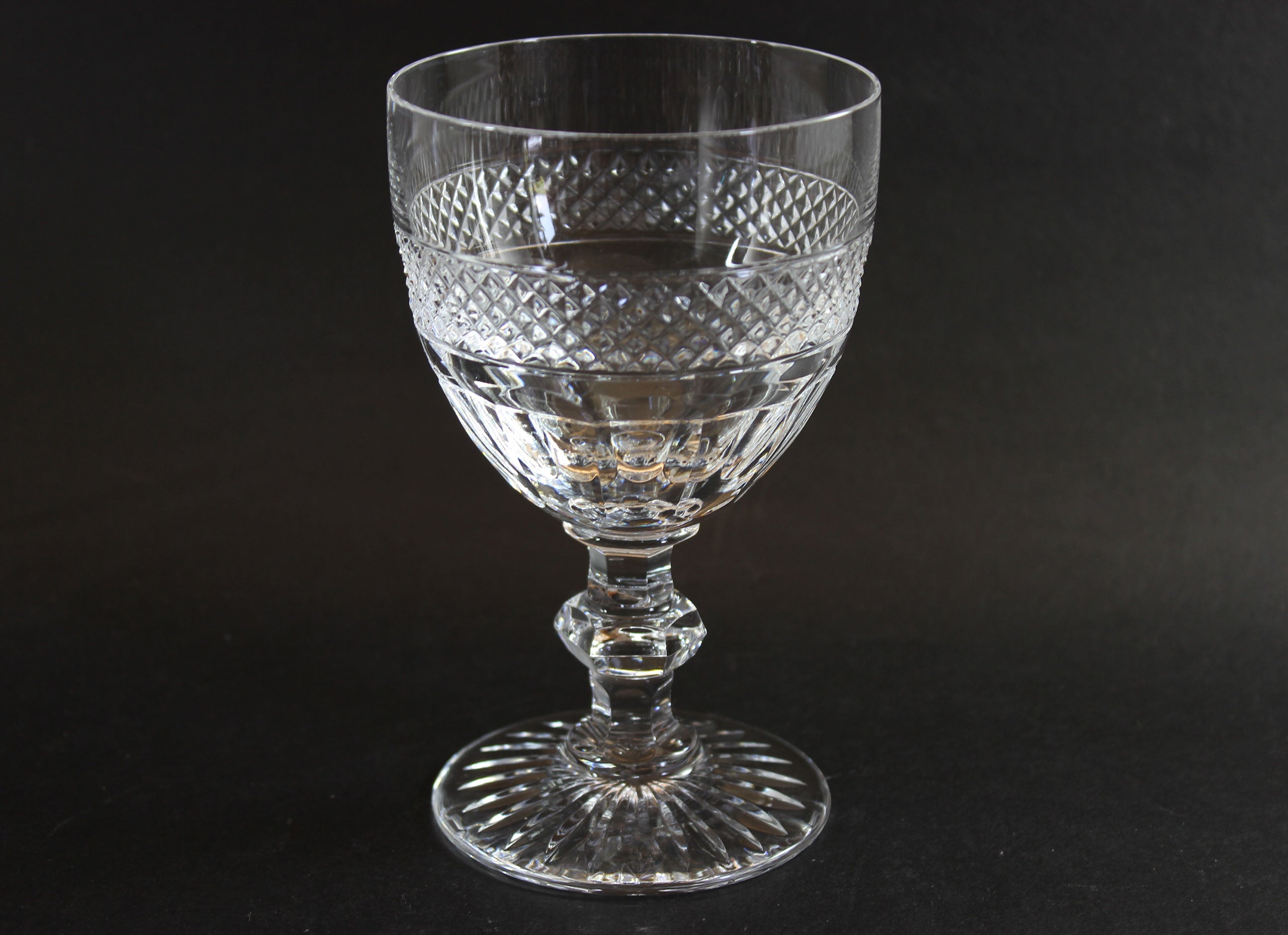 St. Louis Crystal, Trianon Pattern, Continental Goblet
