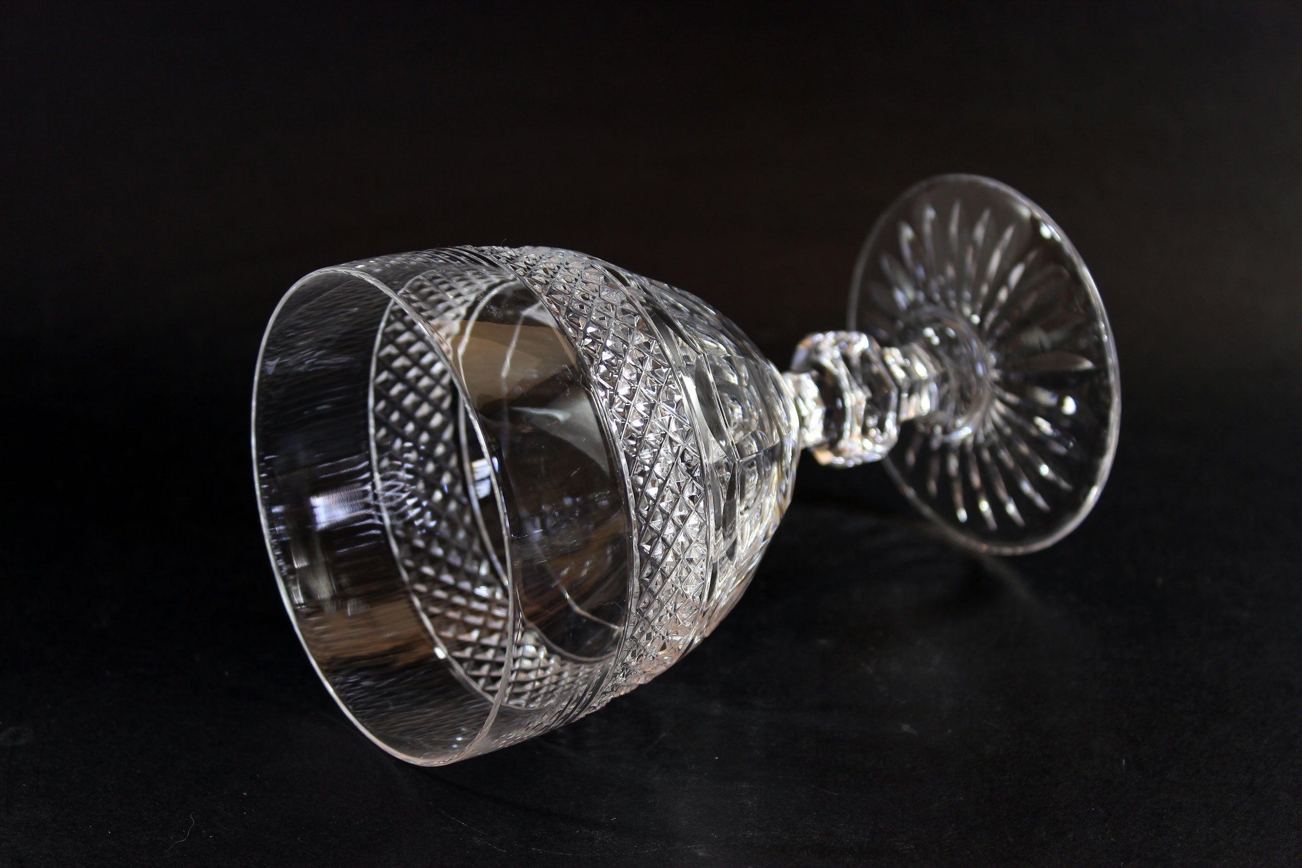 St. Louis Crystal, Trianon Pattern, Continental Goblet
