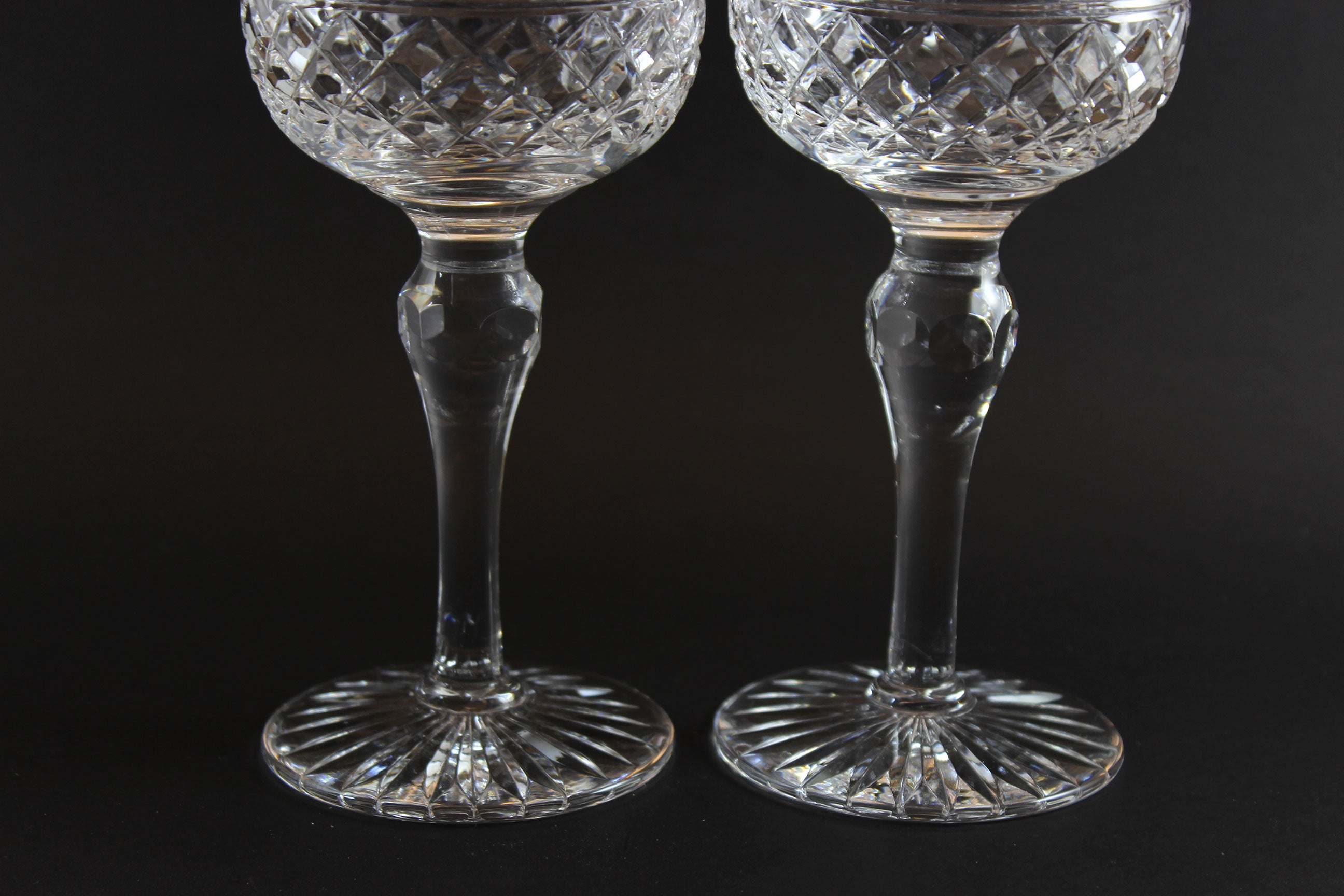 Stuart Crystal, Montrose Pattern, Wine Hock Glasses