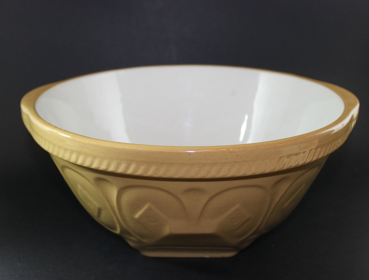 T. G. Green, Vintage Yellow Ware Gripstand Mixing Bowl, 11 Inch