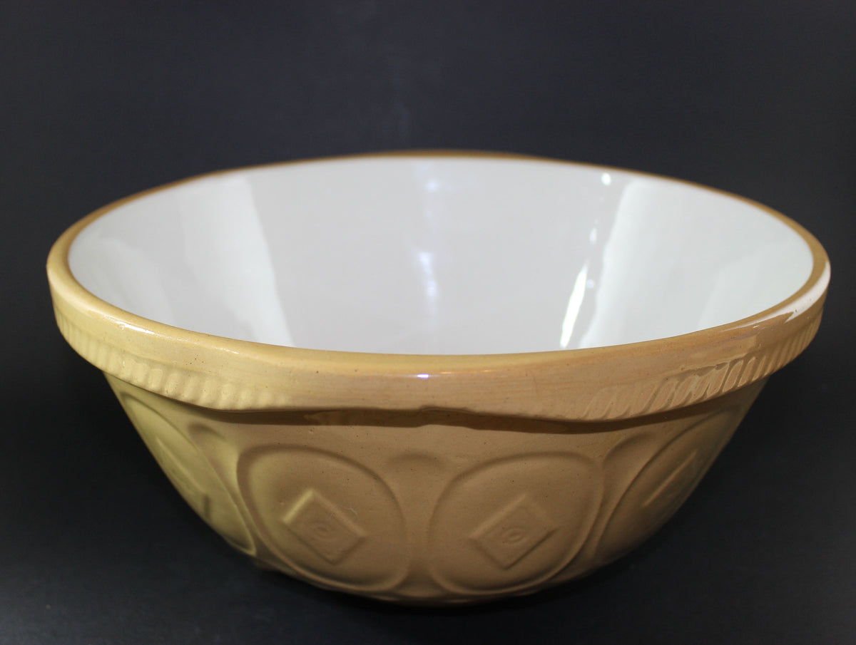 T. G. Green, Vintage Yellow Ware Gripstand Mixing Bowl, 11 Inch