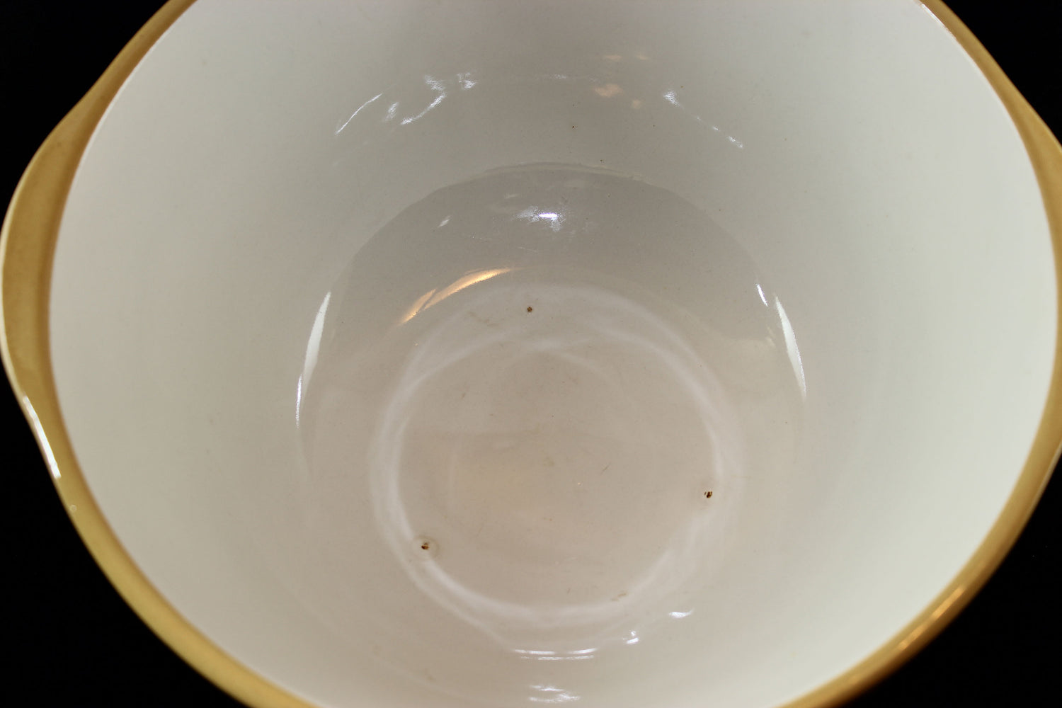 T. G. Green, Vintage Yellow Ware Gripstand Mixing Bowl, 11 Inch