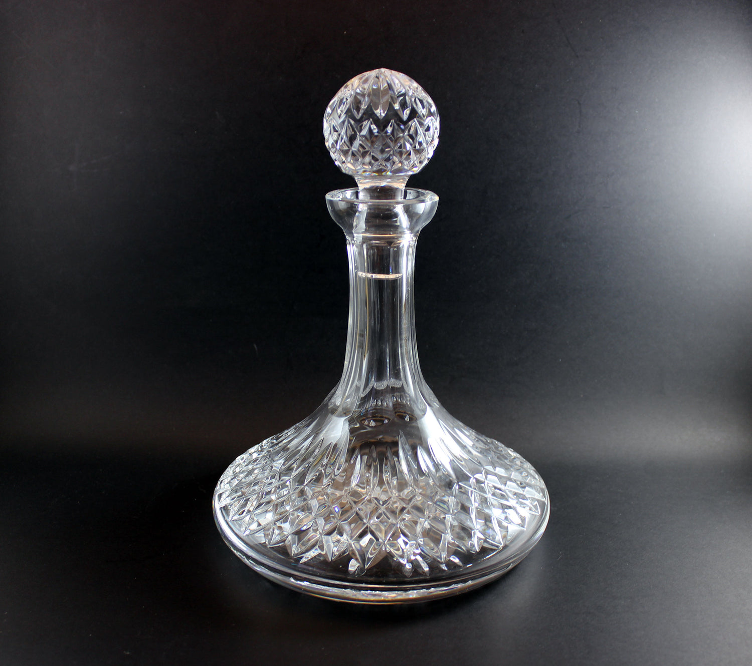Waterford Crystal, Ships Decanter with Multi Cut Stopper, Lismore Pattern