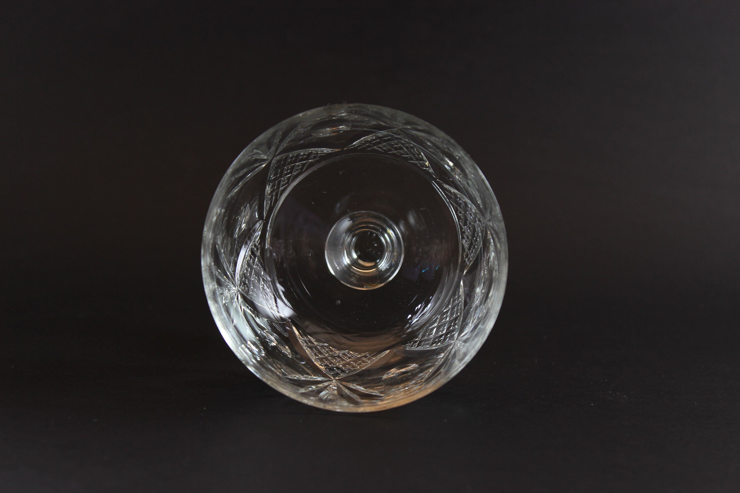 Webb Corbett Crystal, Champagne or Dessert Glasses, Unknown Pattern