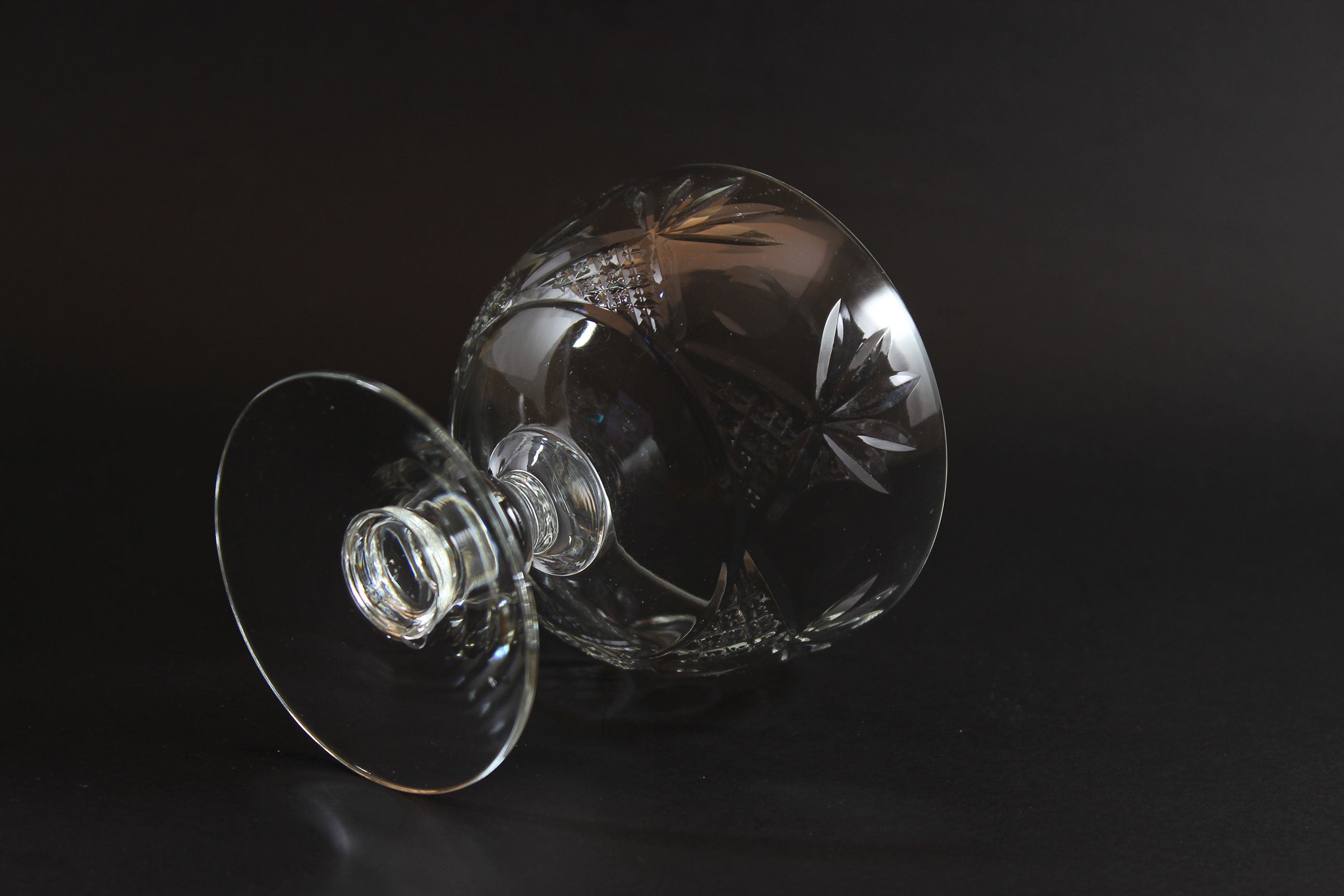 Webb Corbett Crystal, Champagne or Dessert Glasses, Unknown Pattern