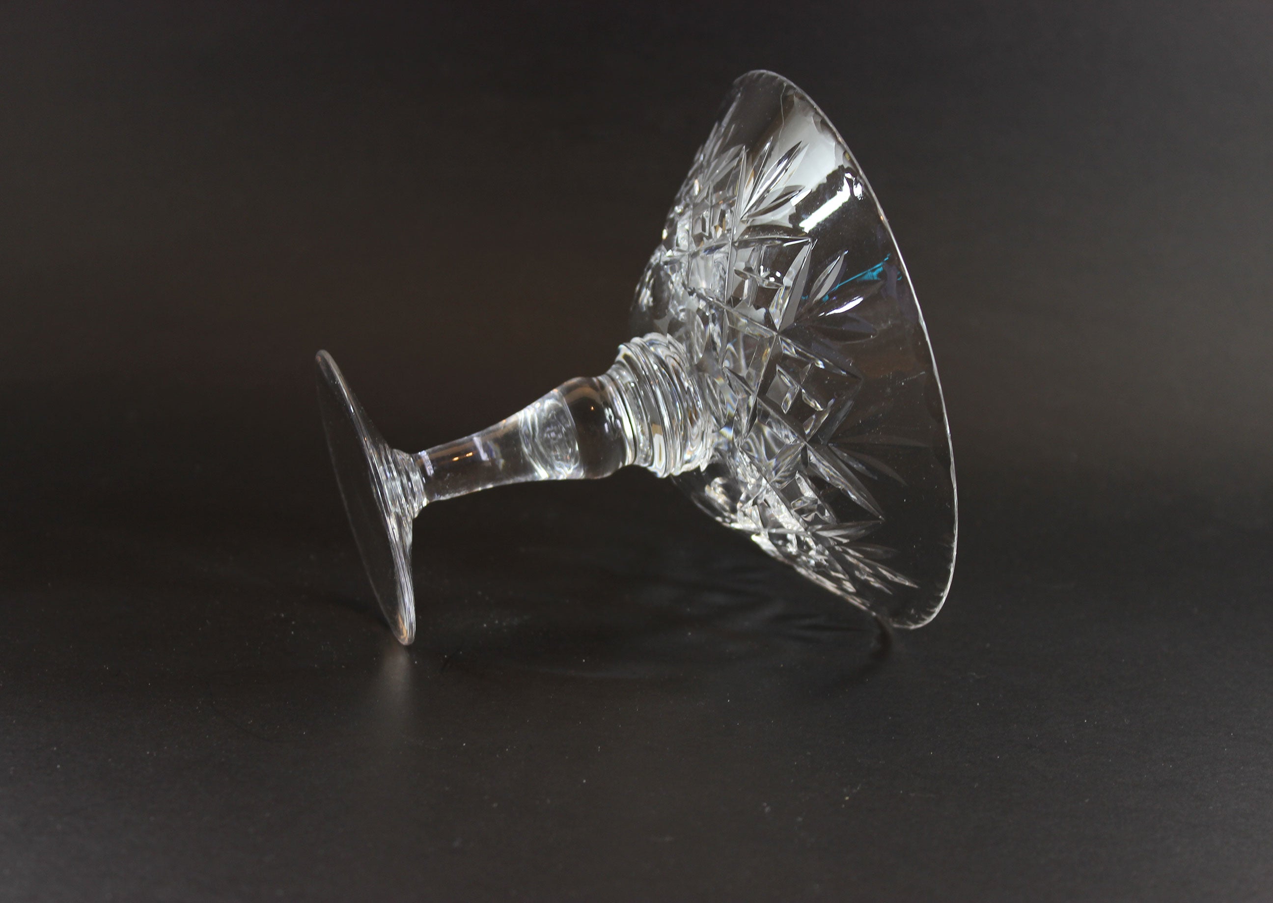Webb Corbett Crystal, Compote Dish, Georgian Pattern