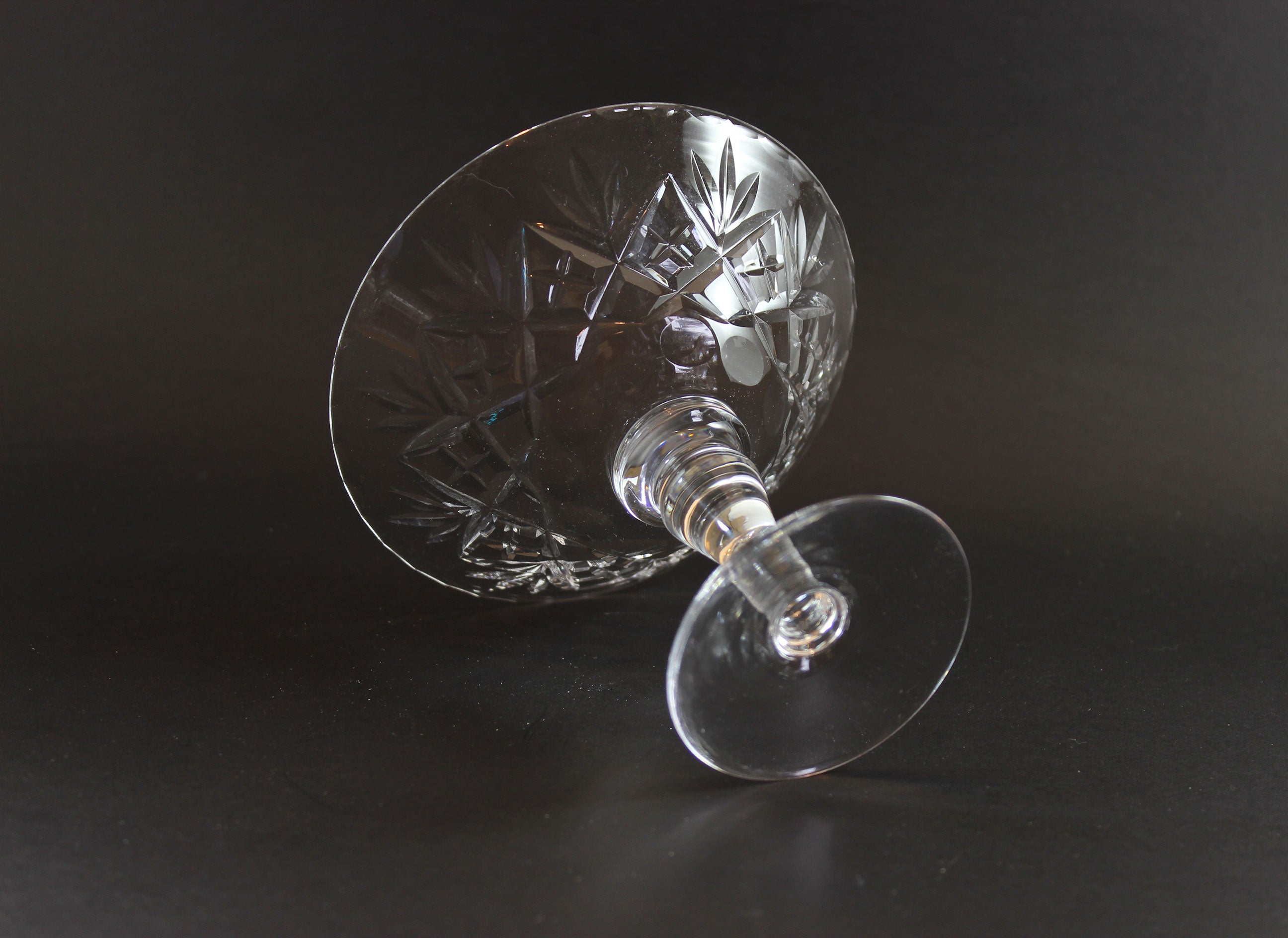 Webb Corbett Crystal, Compote Dish, Georgian Pattern