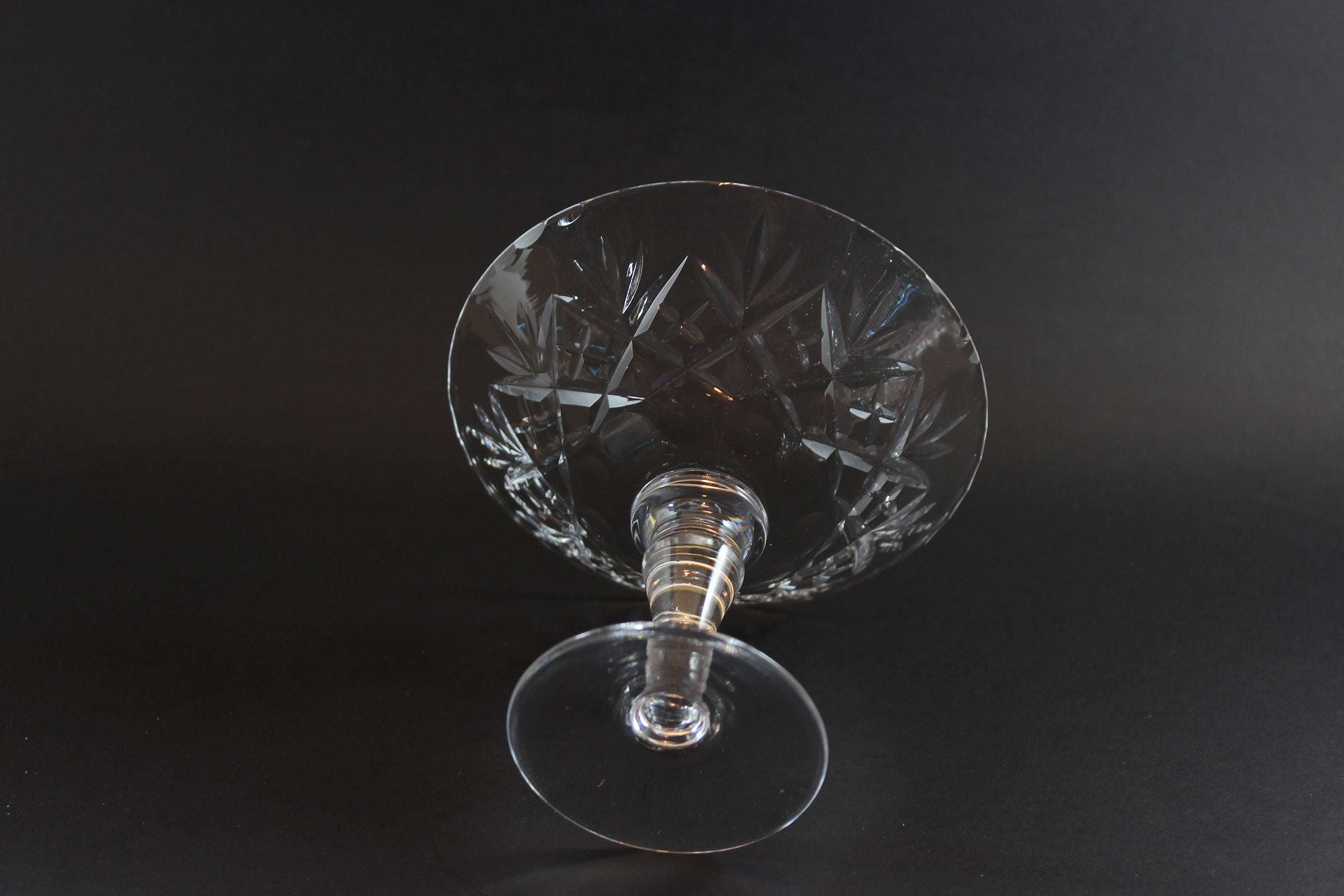 Webb Corbett Crystal, Compote Dish, Georgian Pattern