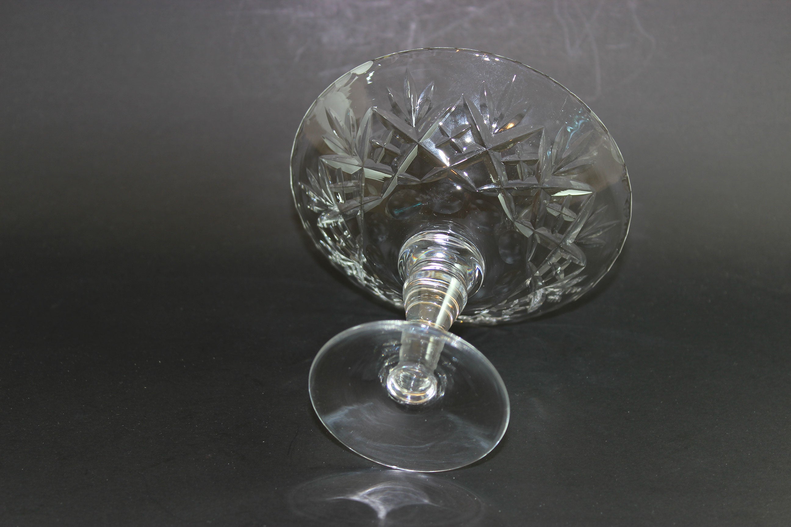 Webb Corbett Crystal, Compote Dish, Georgian Pattern
