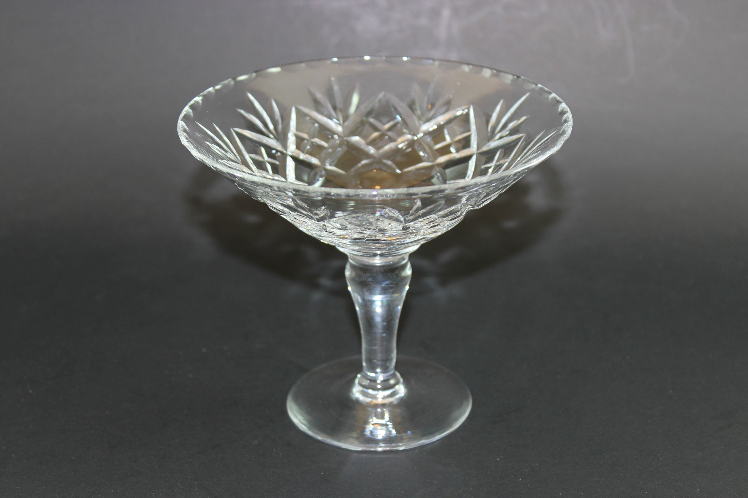 Webb Corbett Crystal, Compote Dish, Georgian Pattern