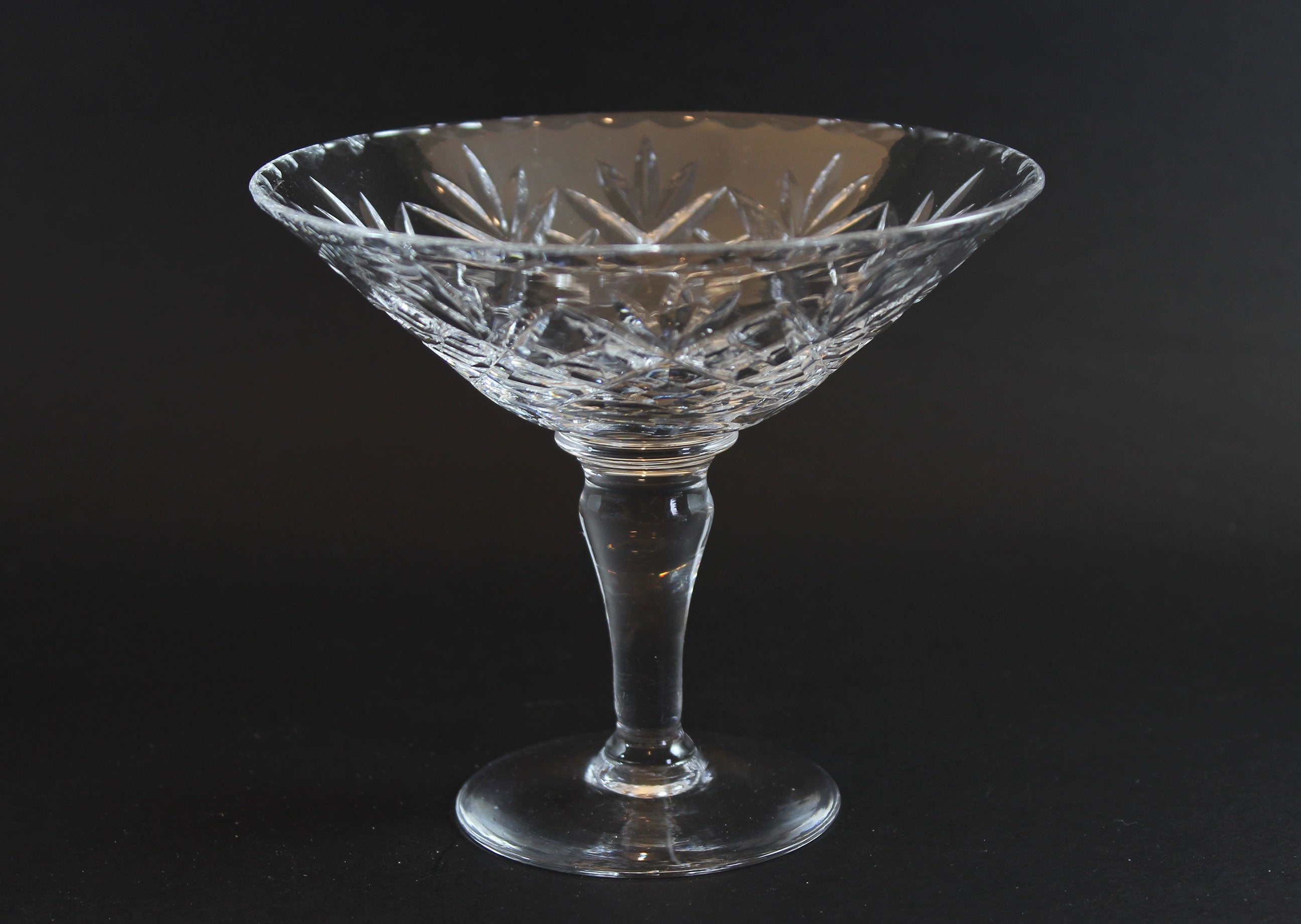 Webb Corbett Crystal, Compote Dish, Georgian Pattern