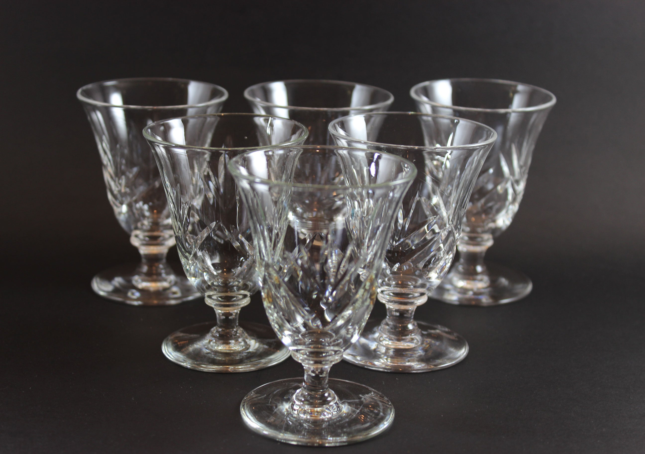 Webb Corbett Crystal, Fruit or Juice Glasses, Avon Pattern