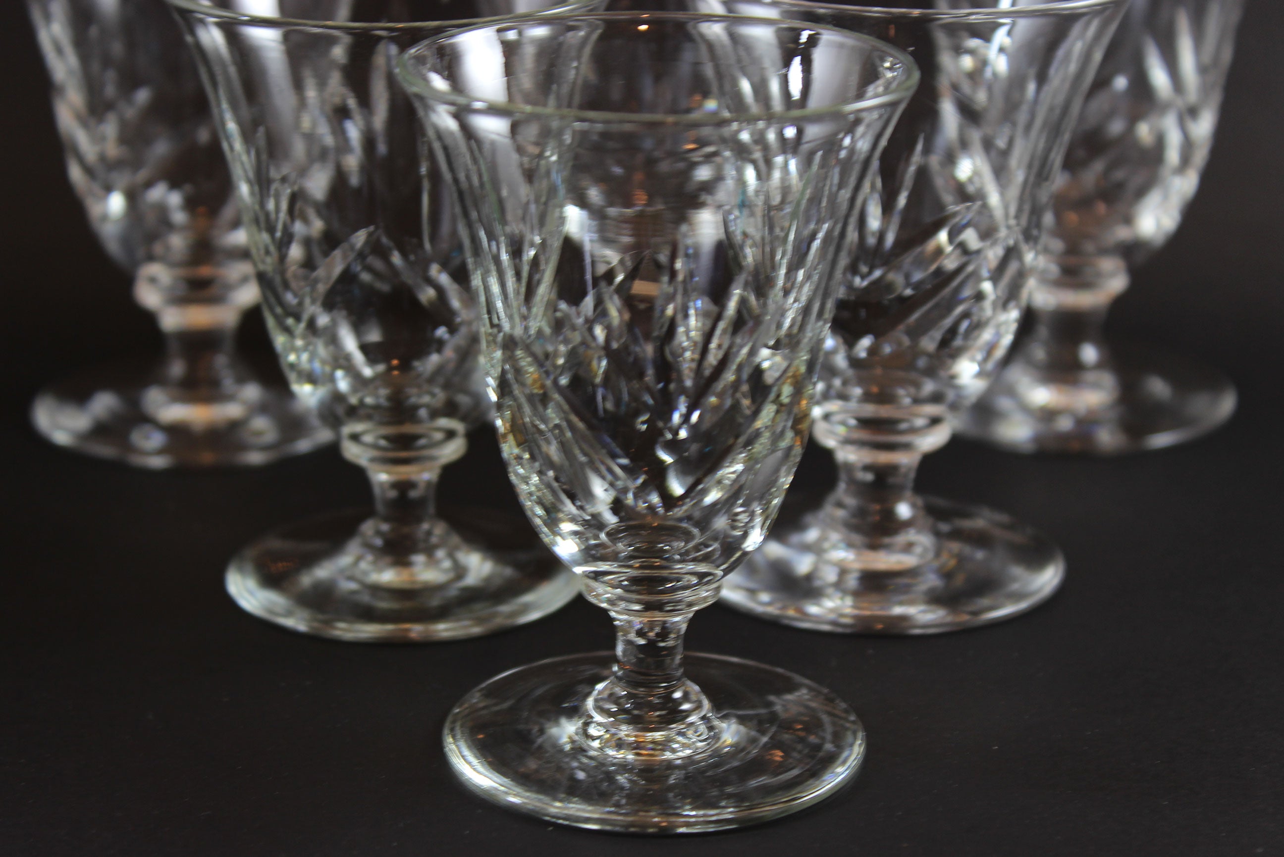 Webb Corbett Crystal, Fruit or Juice Glasses, Avon Pattern