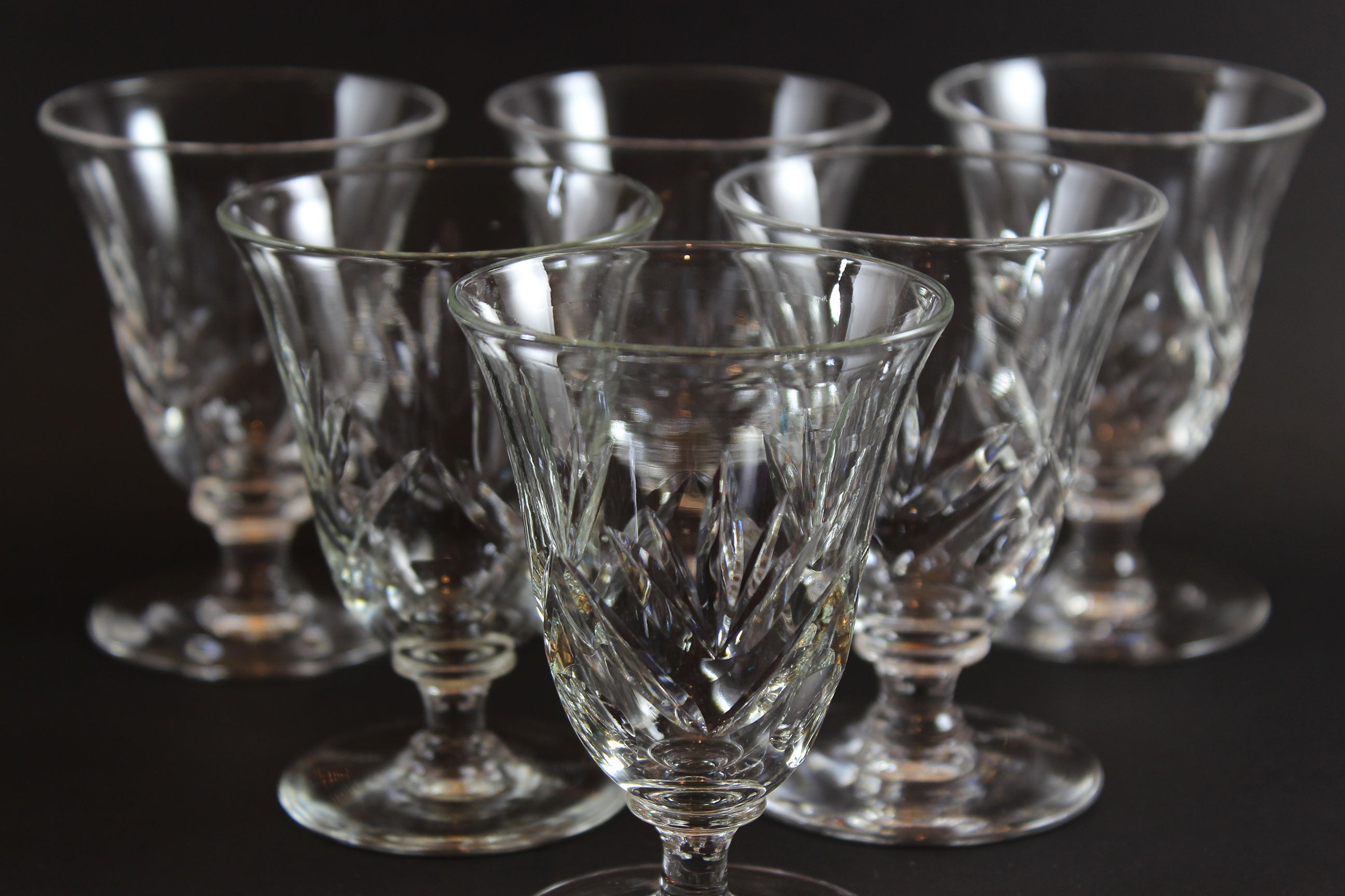 Webb Corbett Crystal, Fruit or Juice Glasses, Avon Pattern