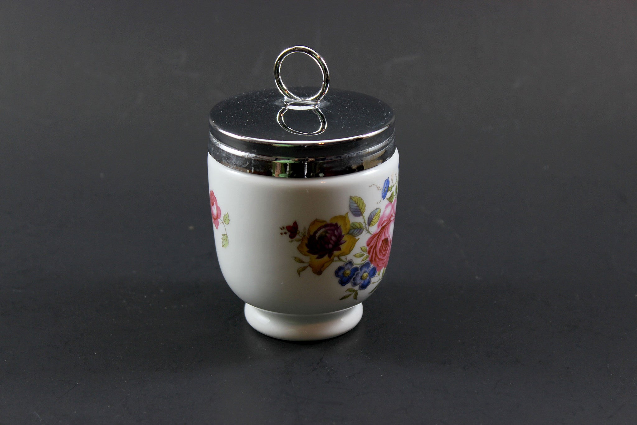 Royal Worcester Egg Coddler, Bournemouth Rose