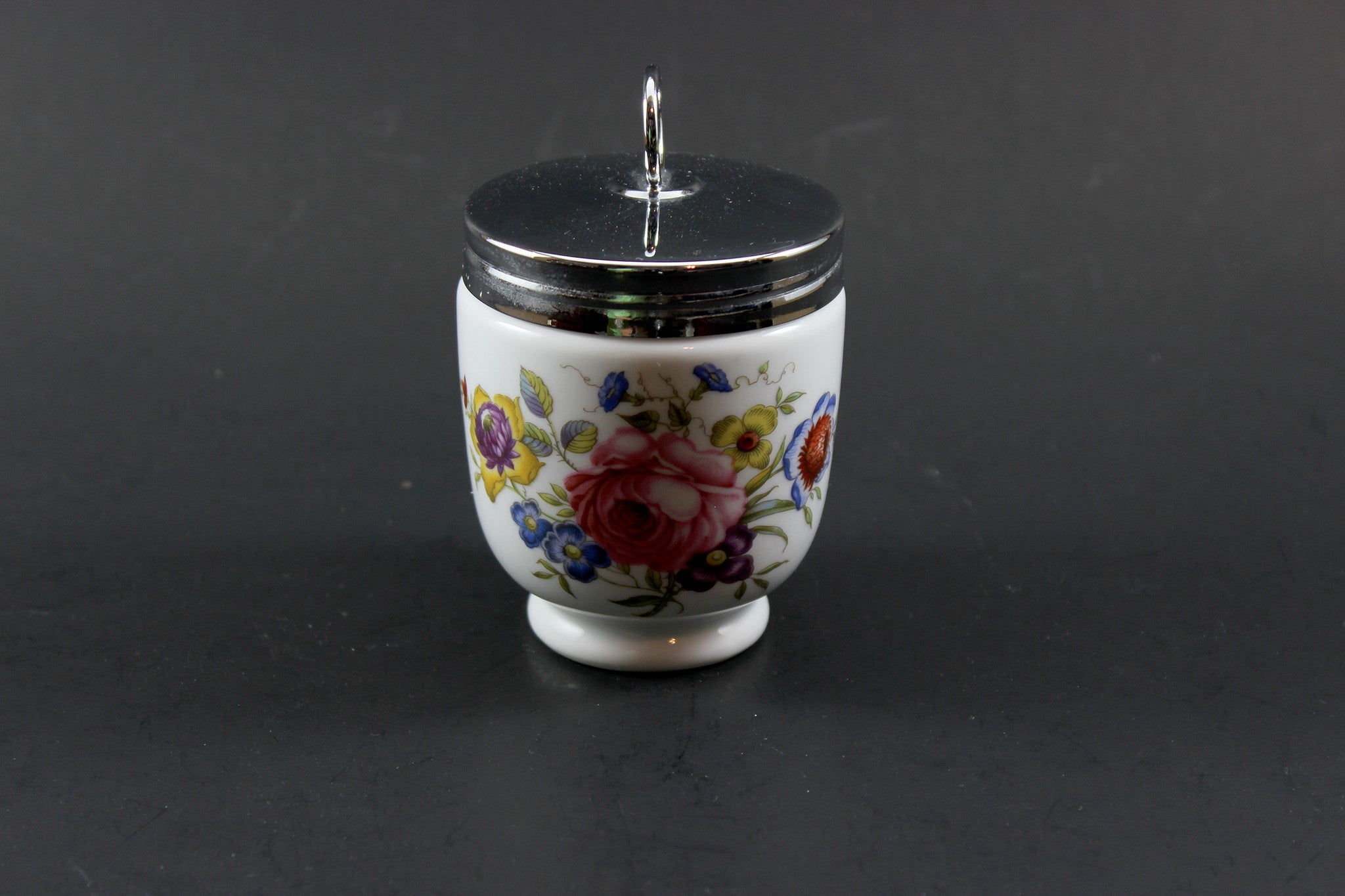 Royal Worcester Egg Coddler, Bournemouth Rose