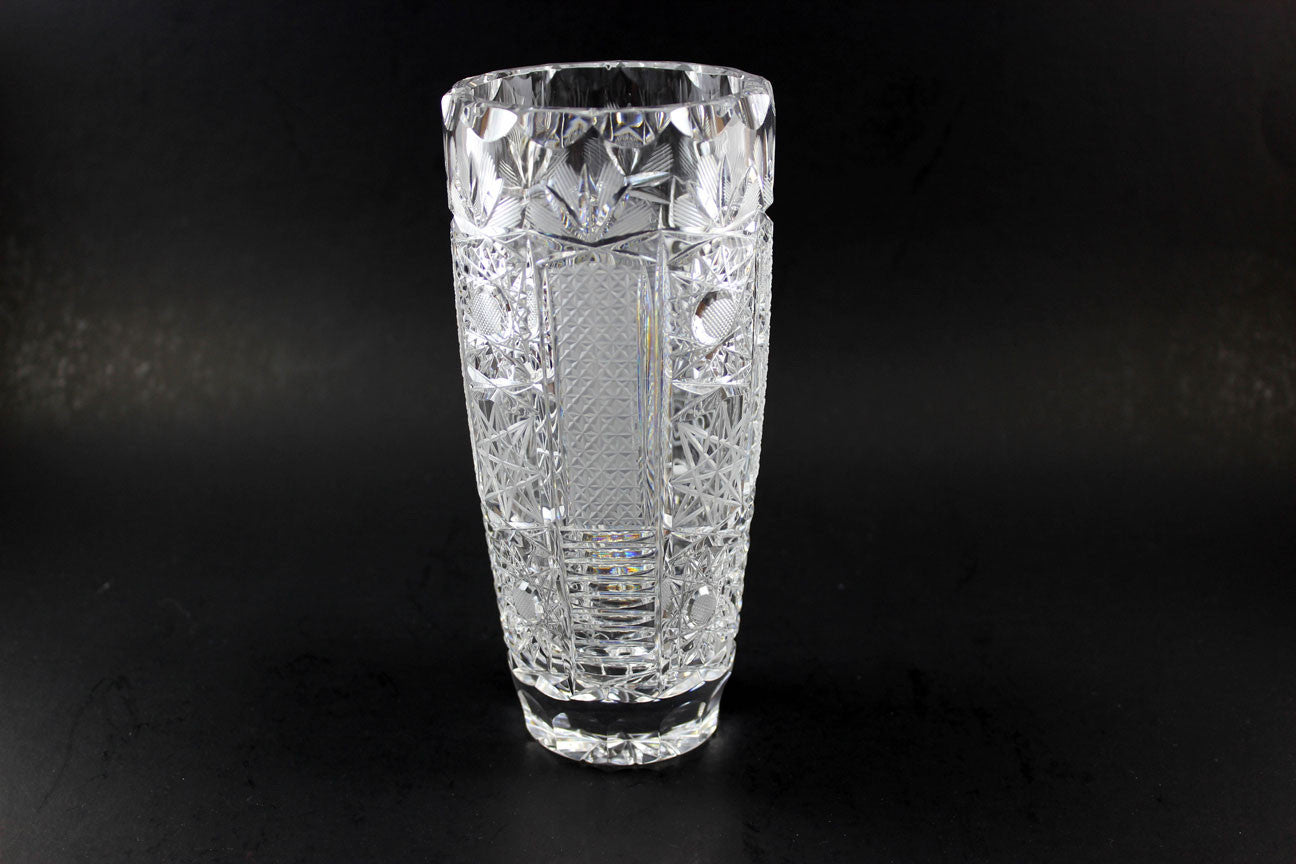 American Brilliant Period Glass Vase