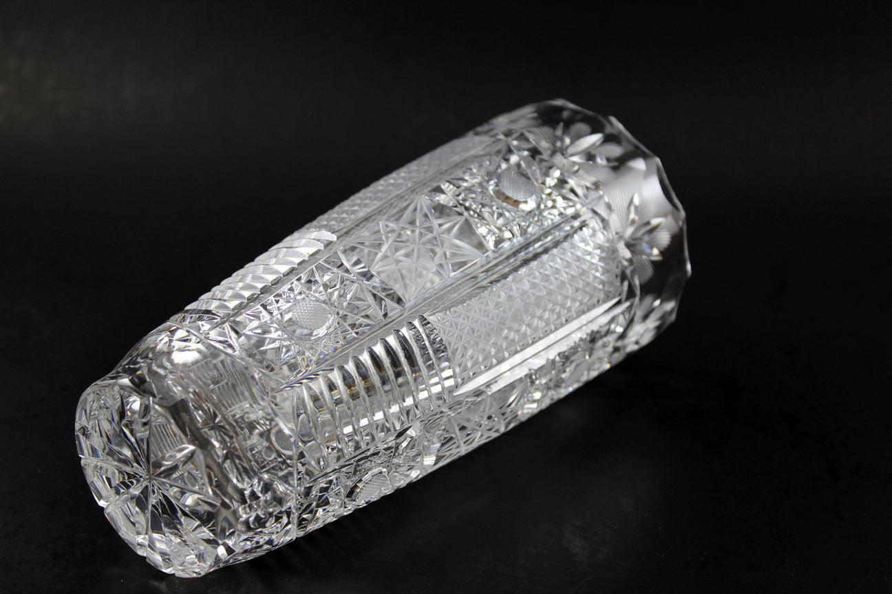 American Brilliant Period Glass Vase