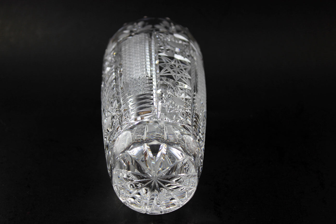 American Brilliant Period Glass Vase