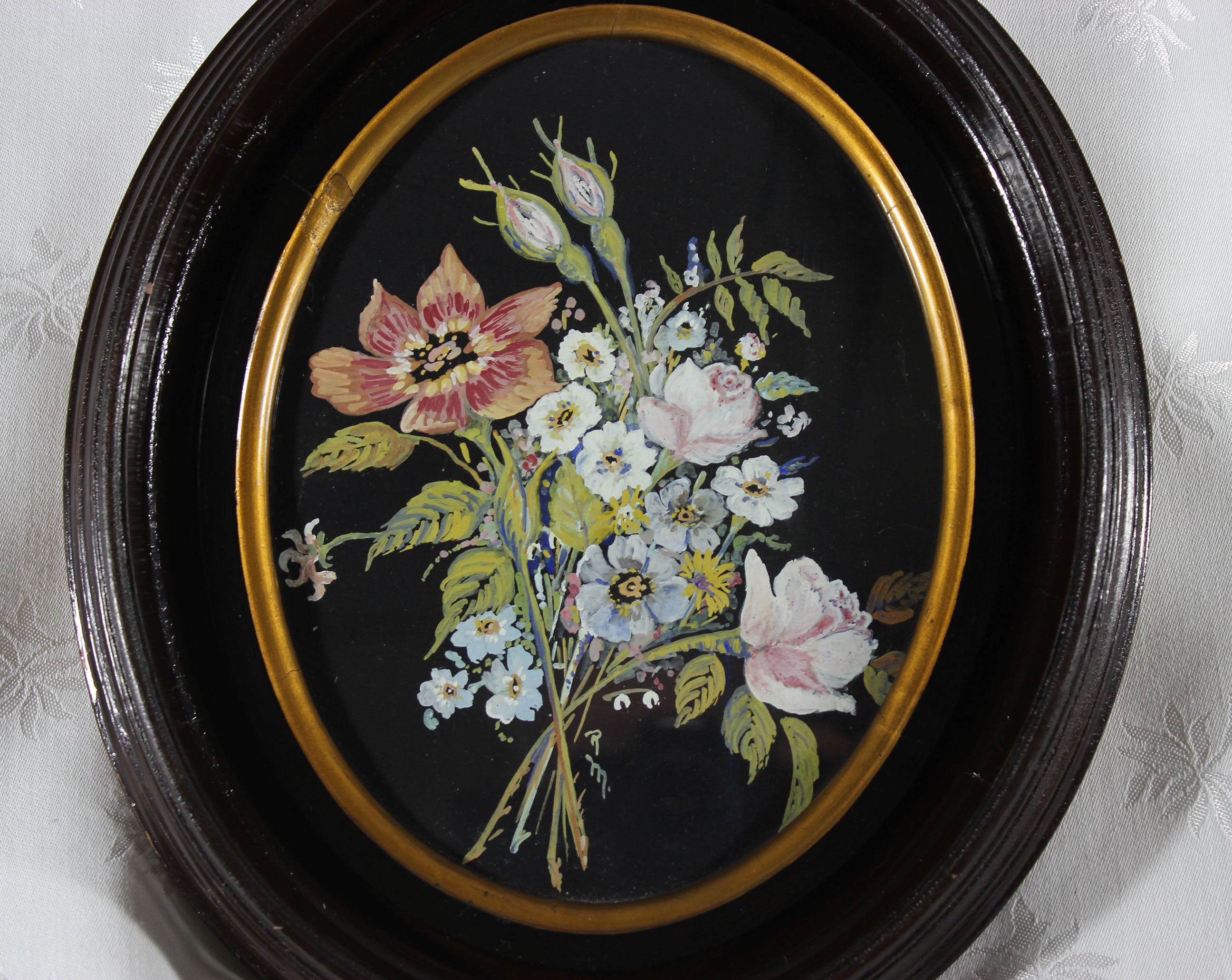 Antique Oval Wood Frame