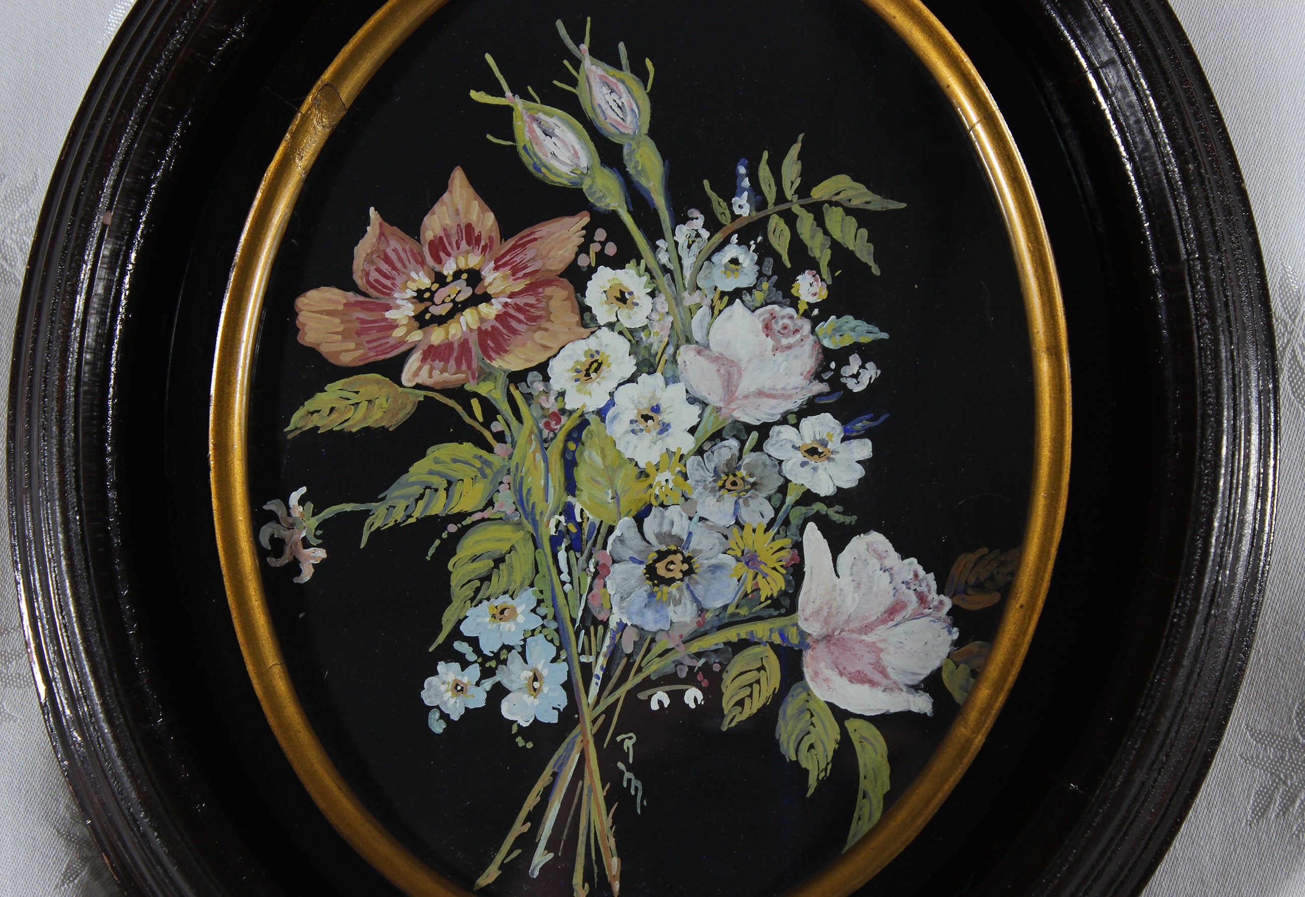 Antique Oval Wood Frame