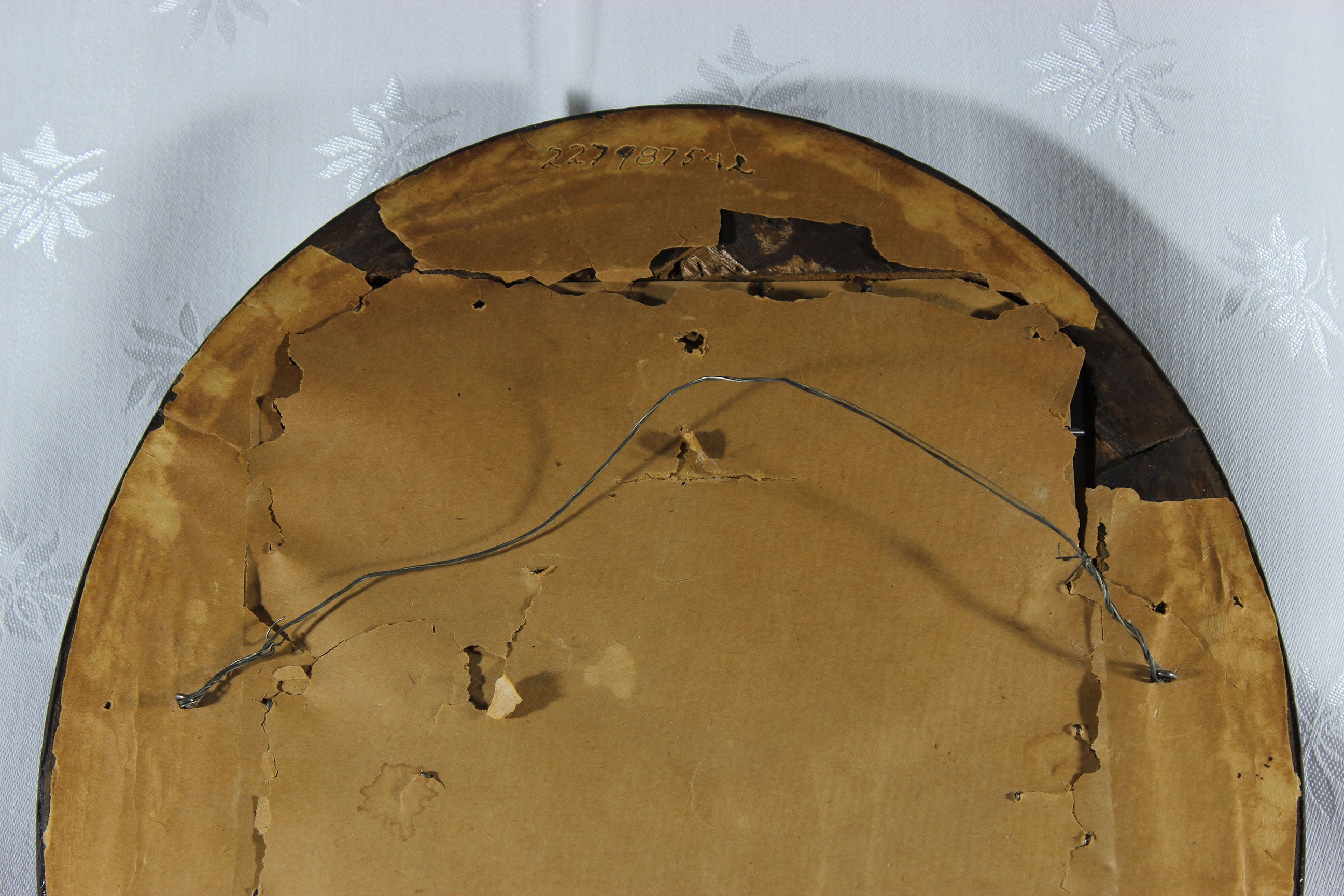 Antique Oval Wood Frame