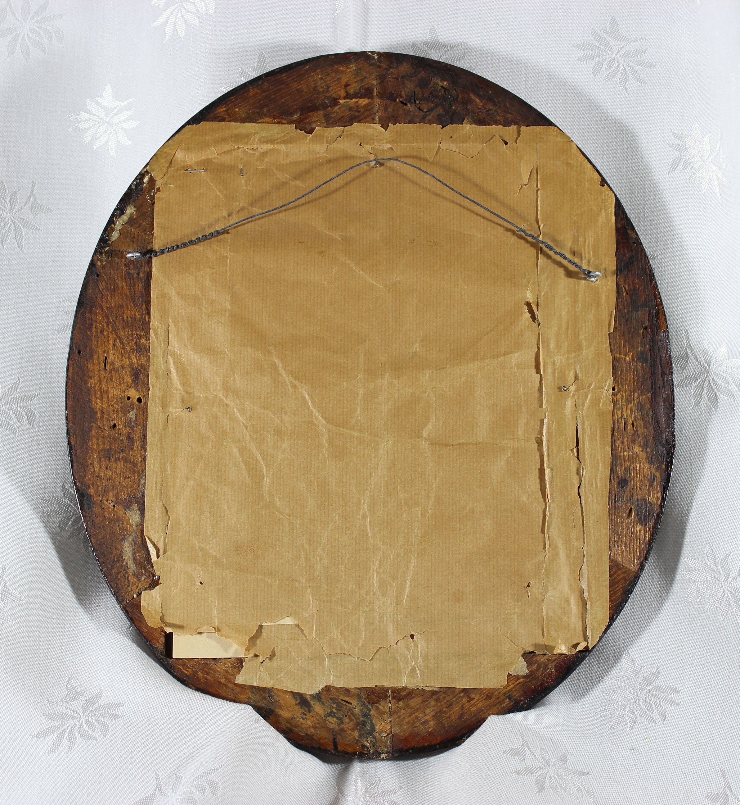 Antique Oval Wood Picture Frame