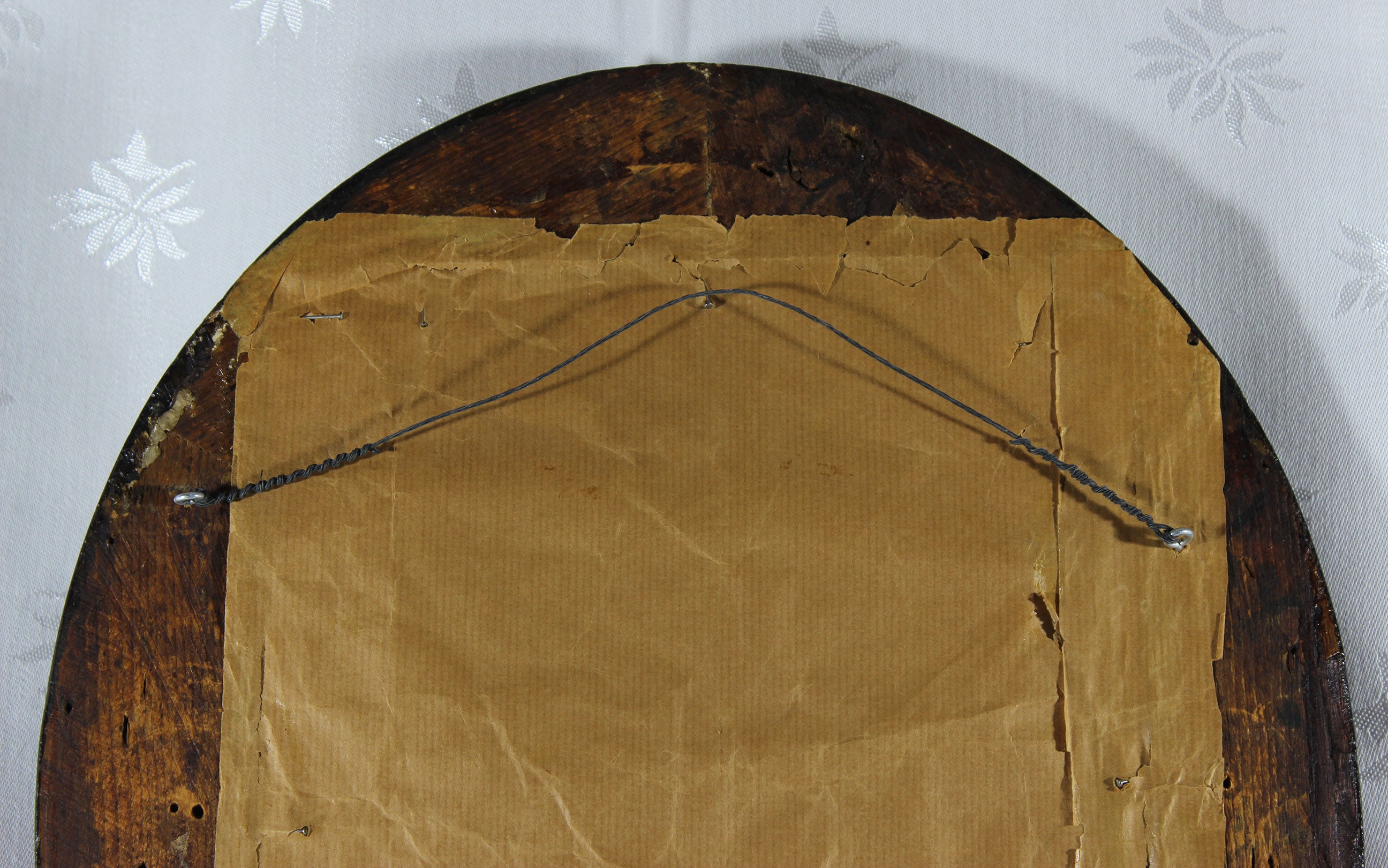 Antique Oval Wood Picture Frame