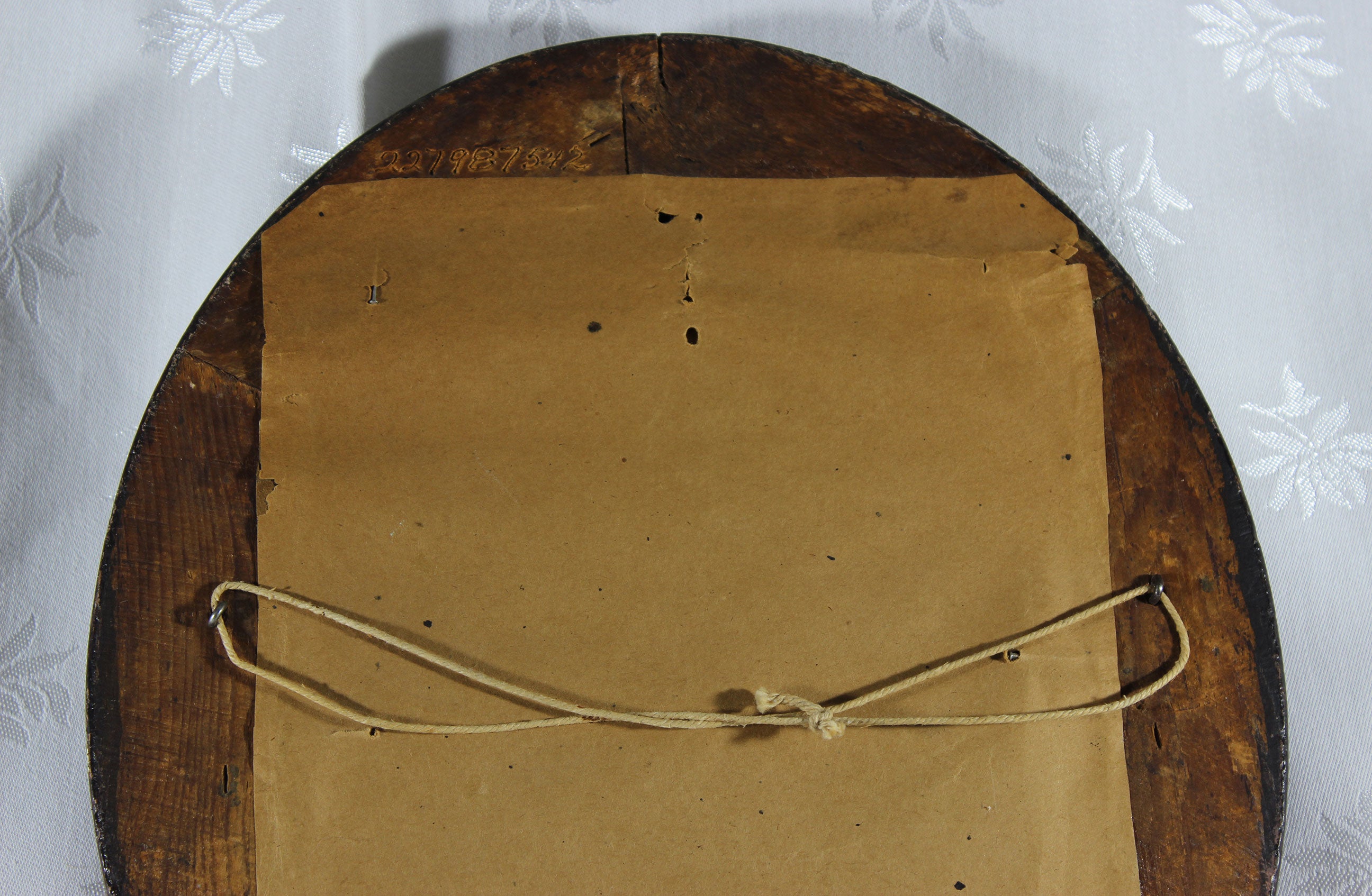 Antique Oval Picture Frame Wood