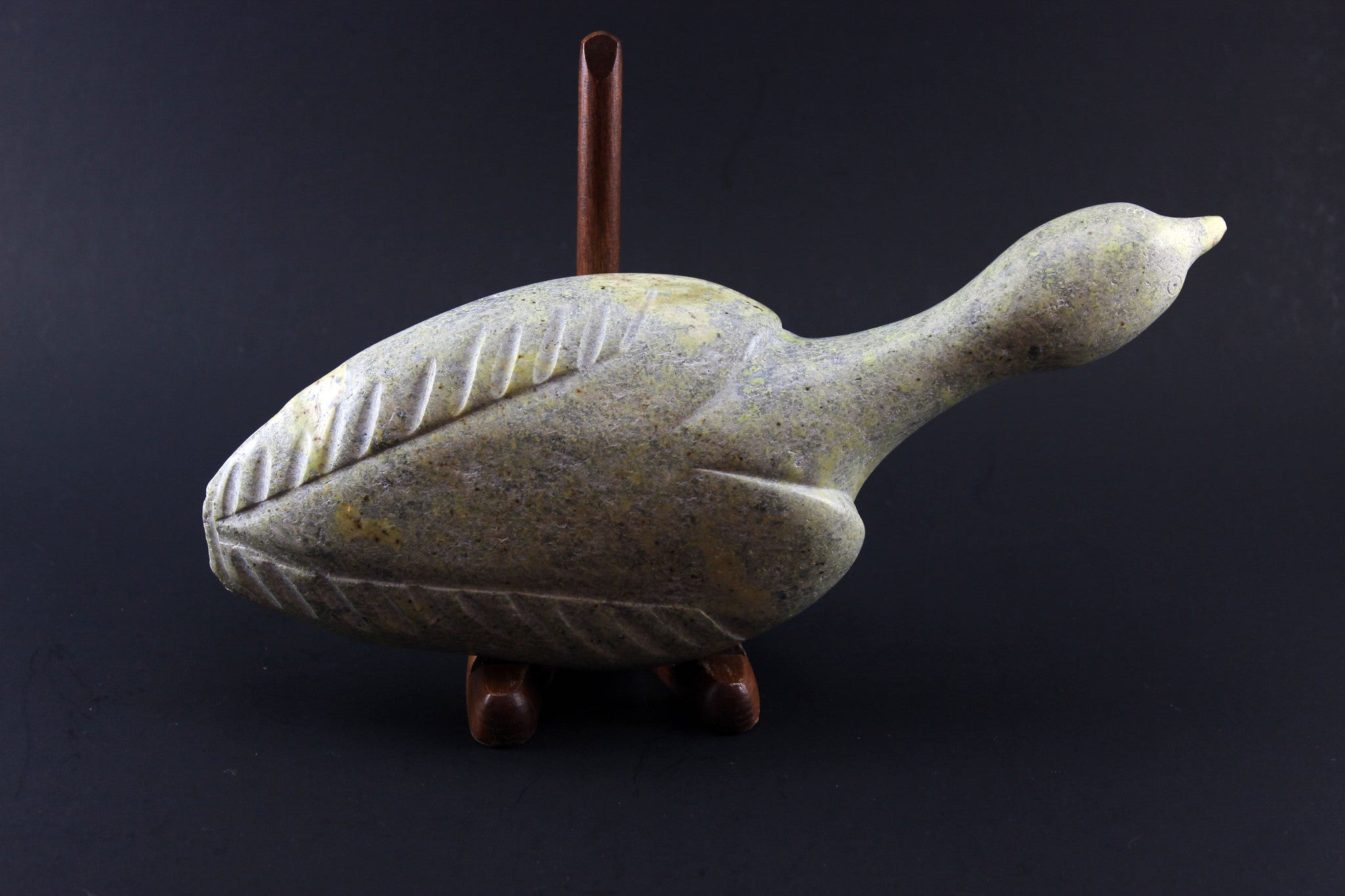 Inuit Soapstone, Sitting Canada Goose, Ali Tuttu Amittu