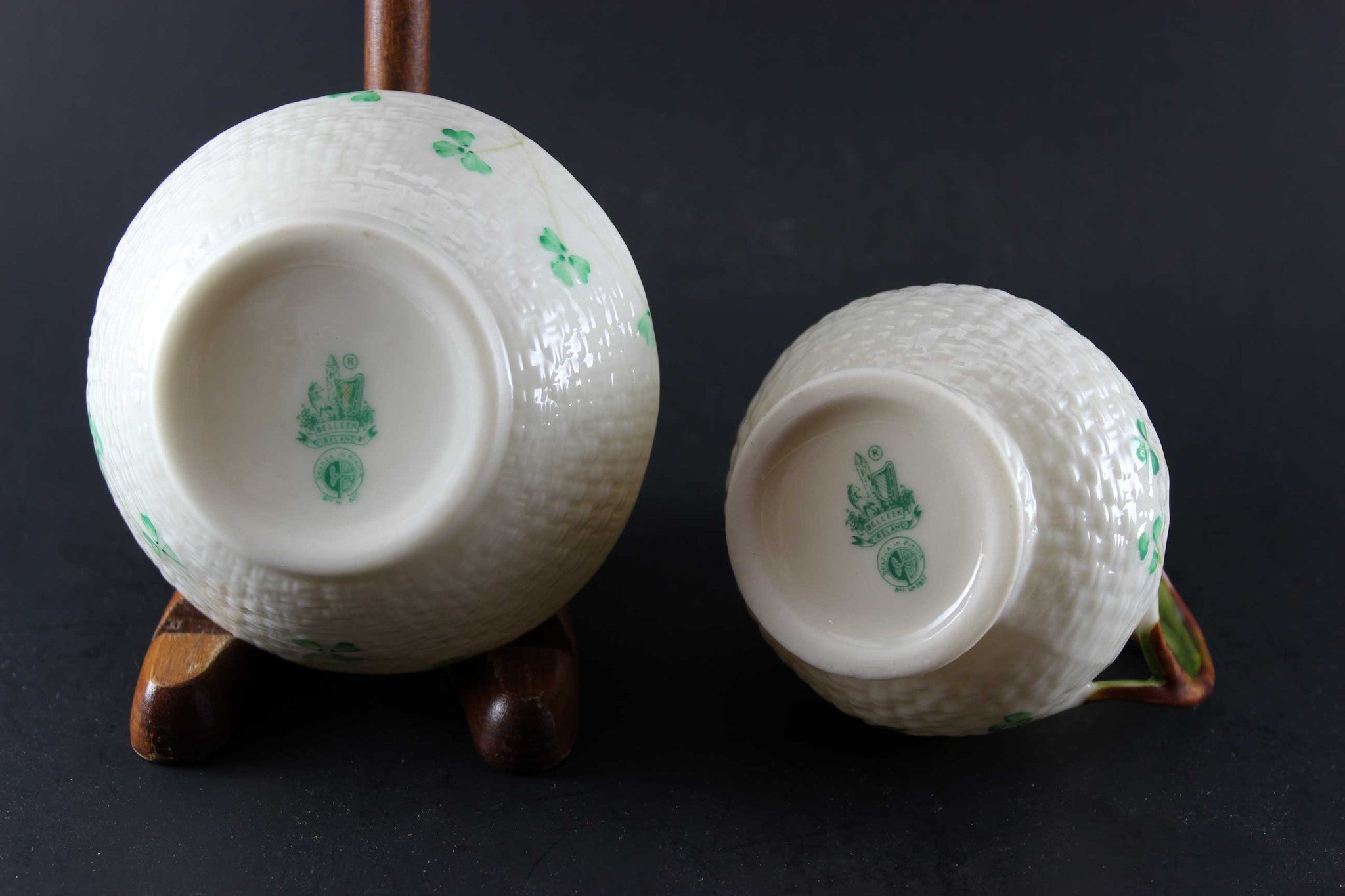 Belleek China Cream & Sugar