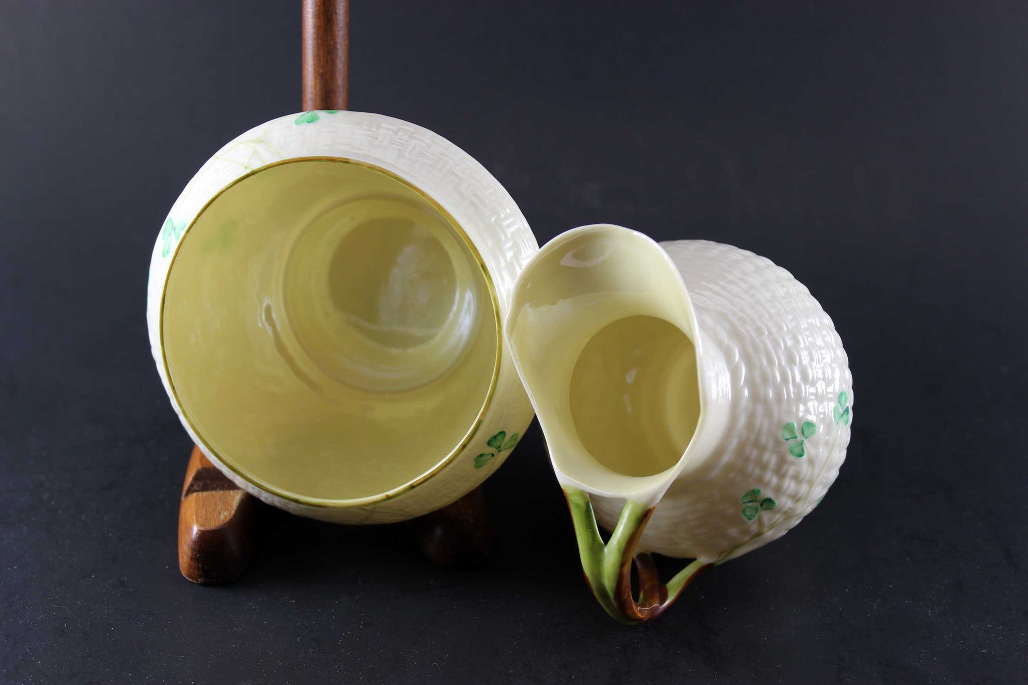 Belleek China Cream & Sugar