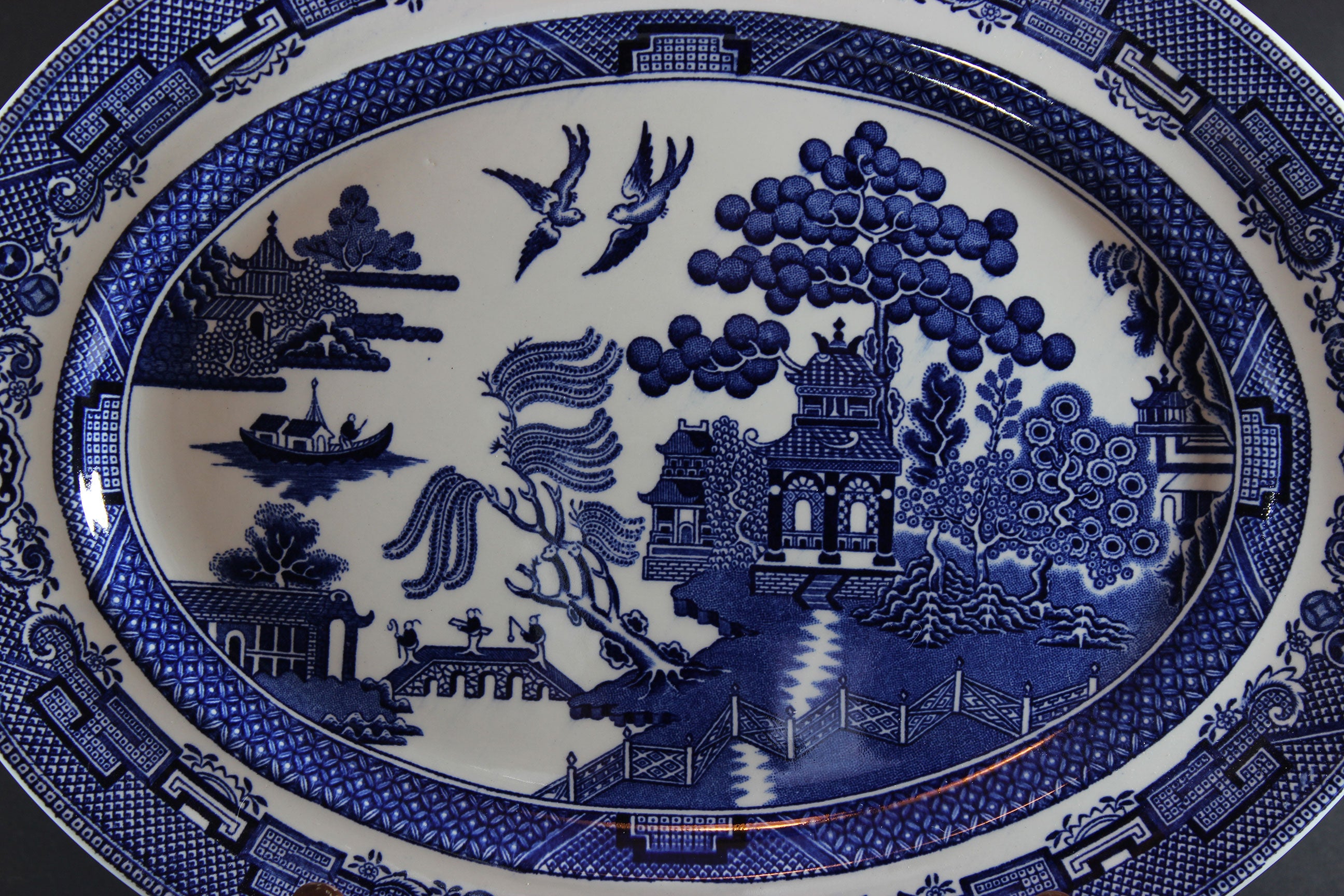 Blue Willow, 12" Platter, Johnson Brothers
