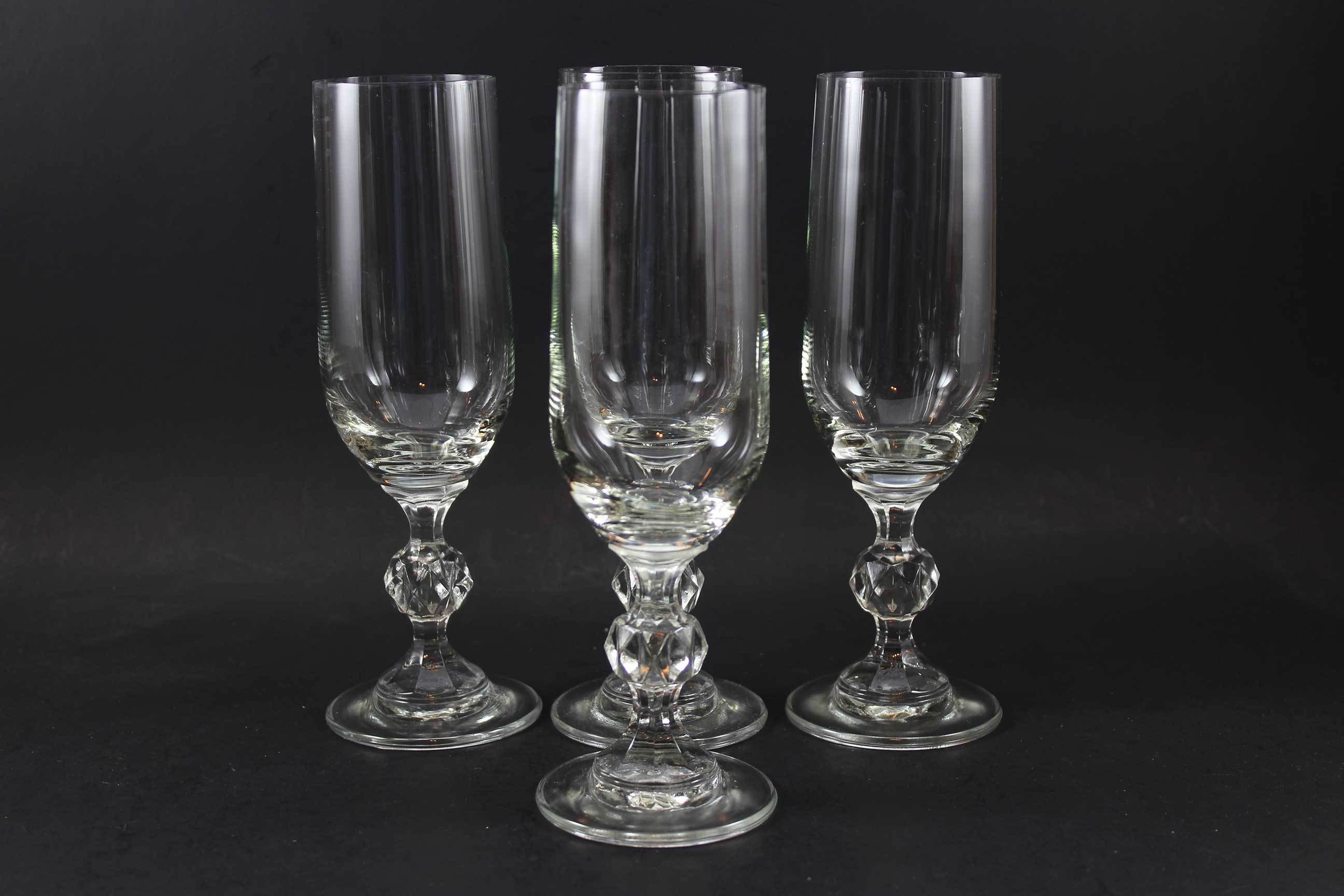 Bohemia Crystal, Champagne Flutes, Claudia Pattern