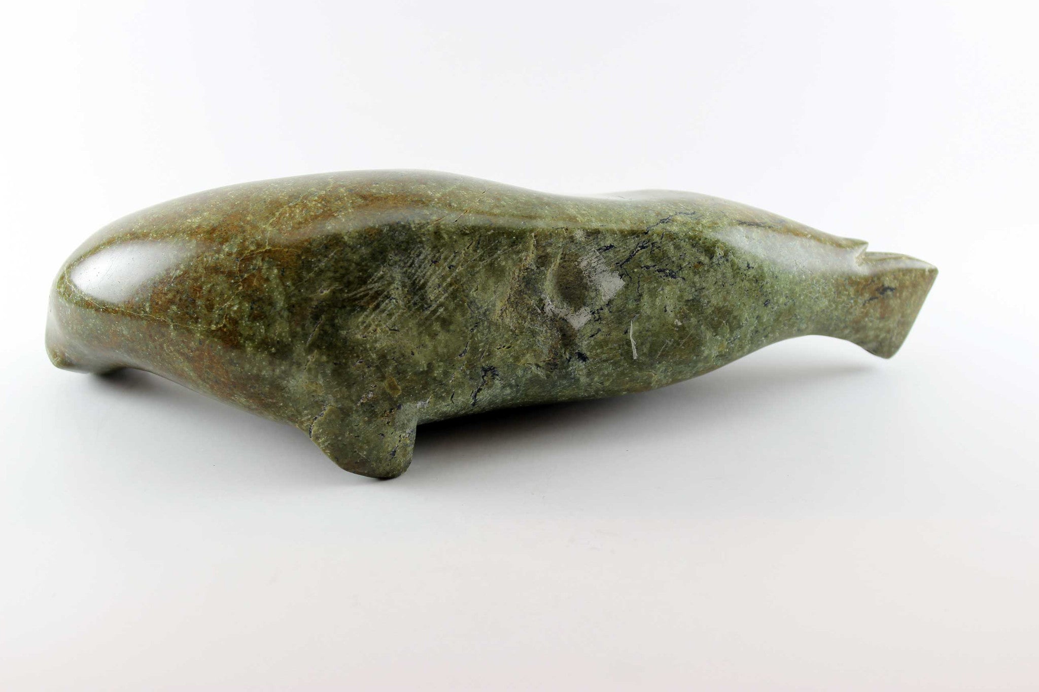 Inuit Sculpture-Large Brown Seal-Joanasie Lyta