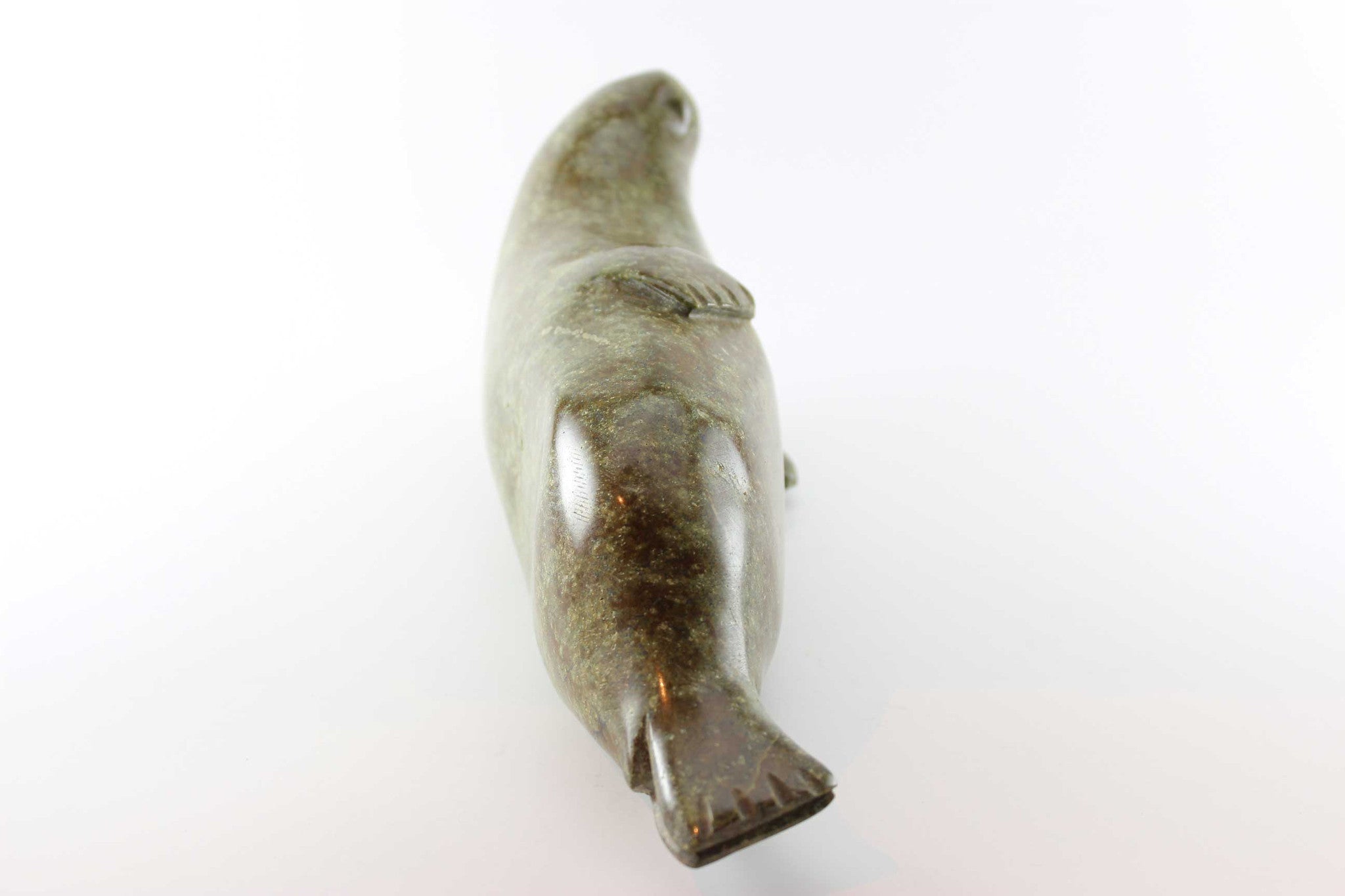 Inuit Sculpture-Large Brown Seal-Joanasie Lyta