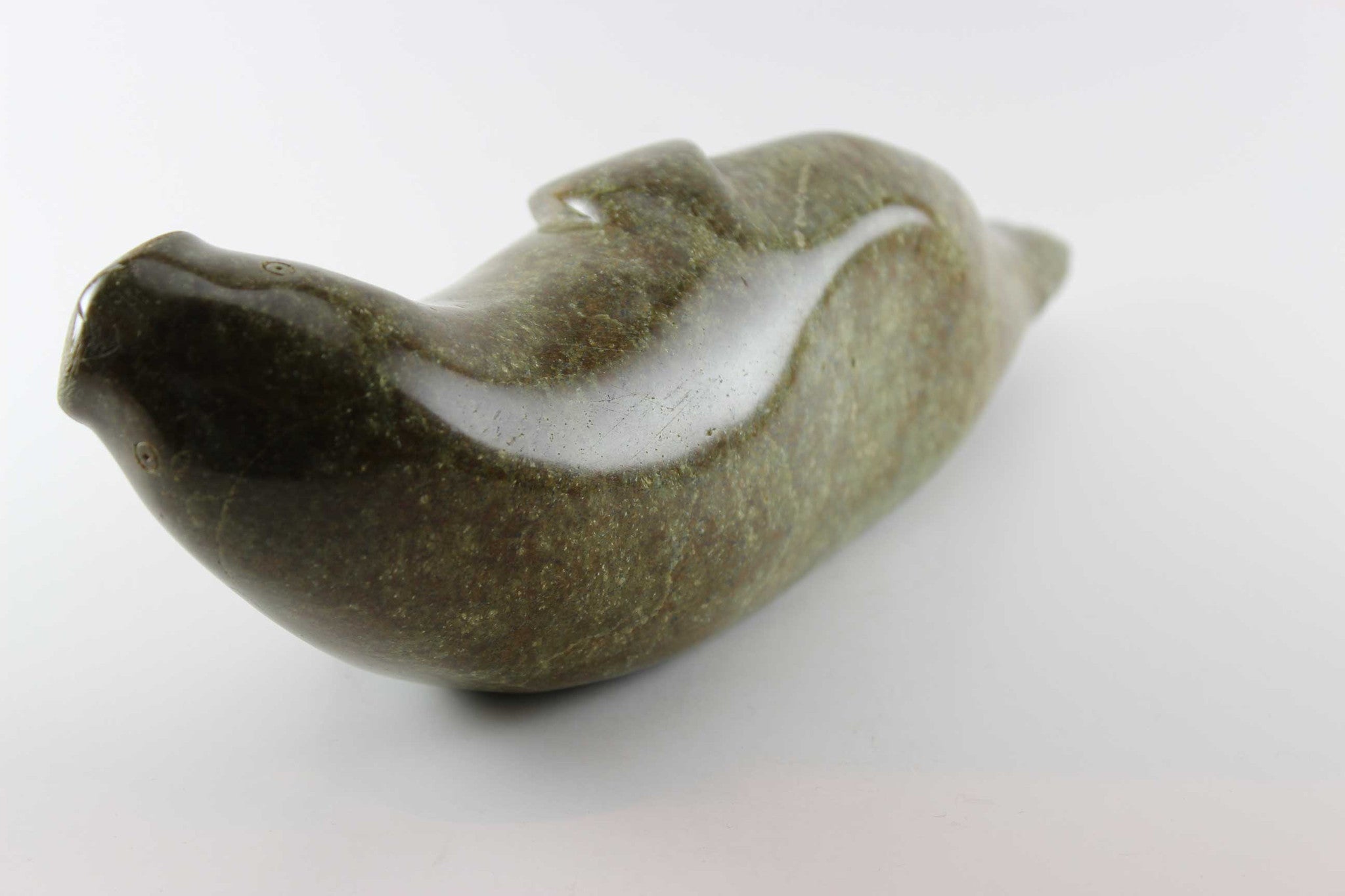 Inuit Sculpture-Large Brown Seal-Joanasie Lyta